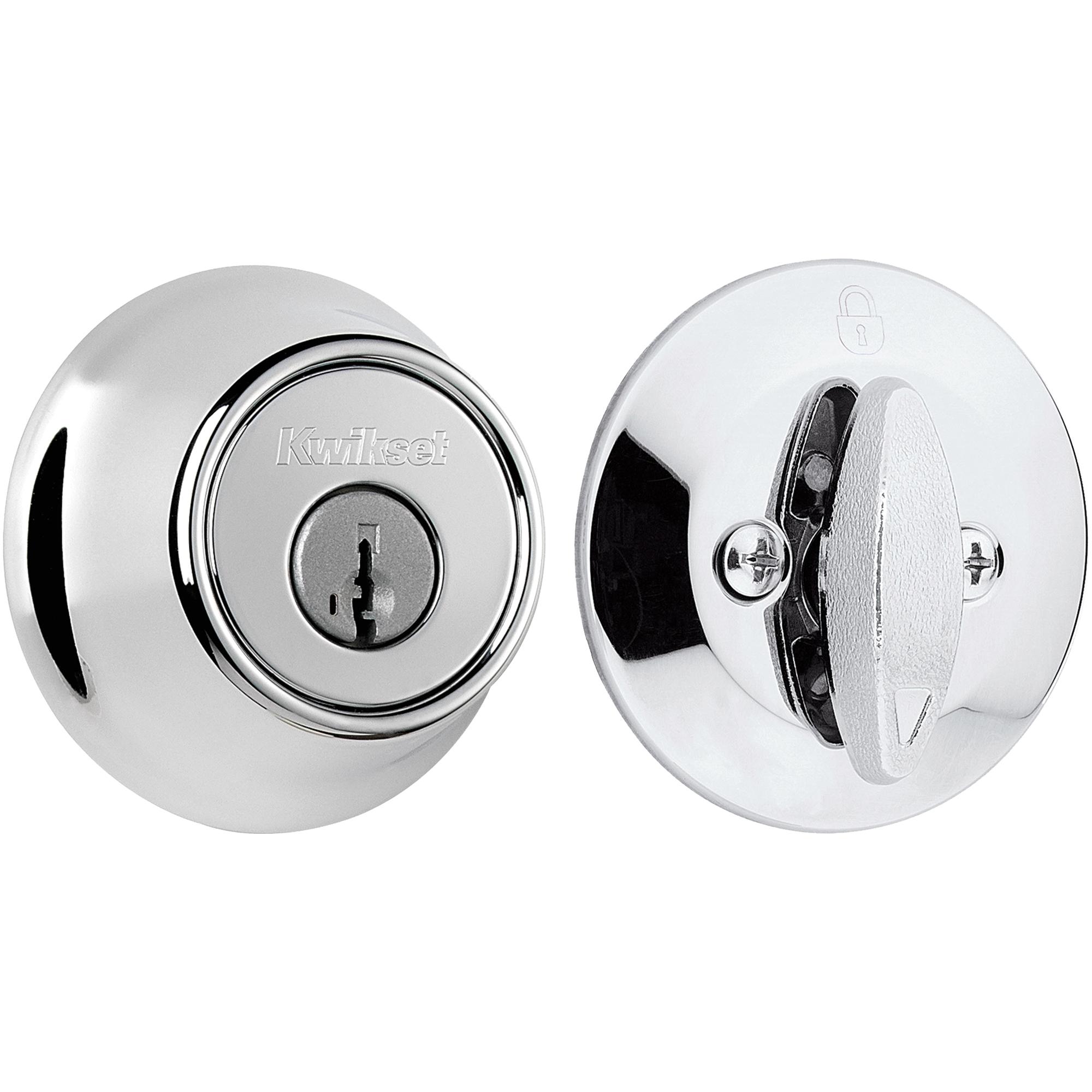 660 26 SMT  6AL STRKP K3 1-Cyl Deadbolt - Polished Chrome