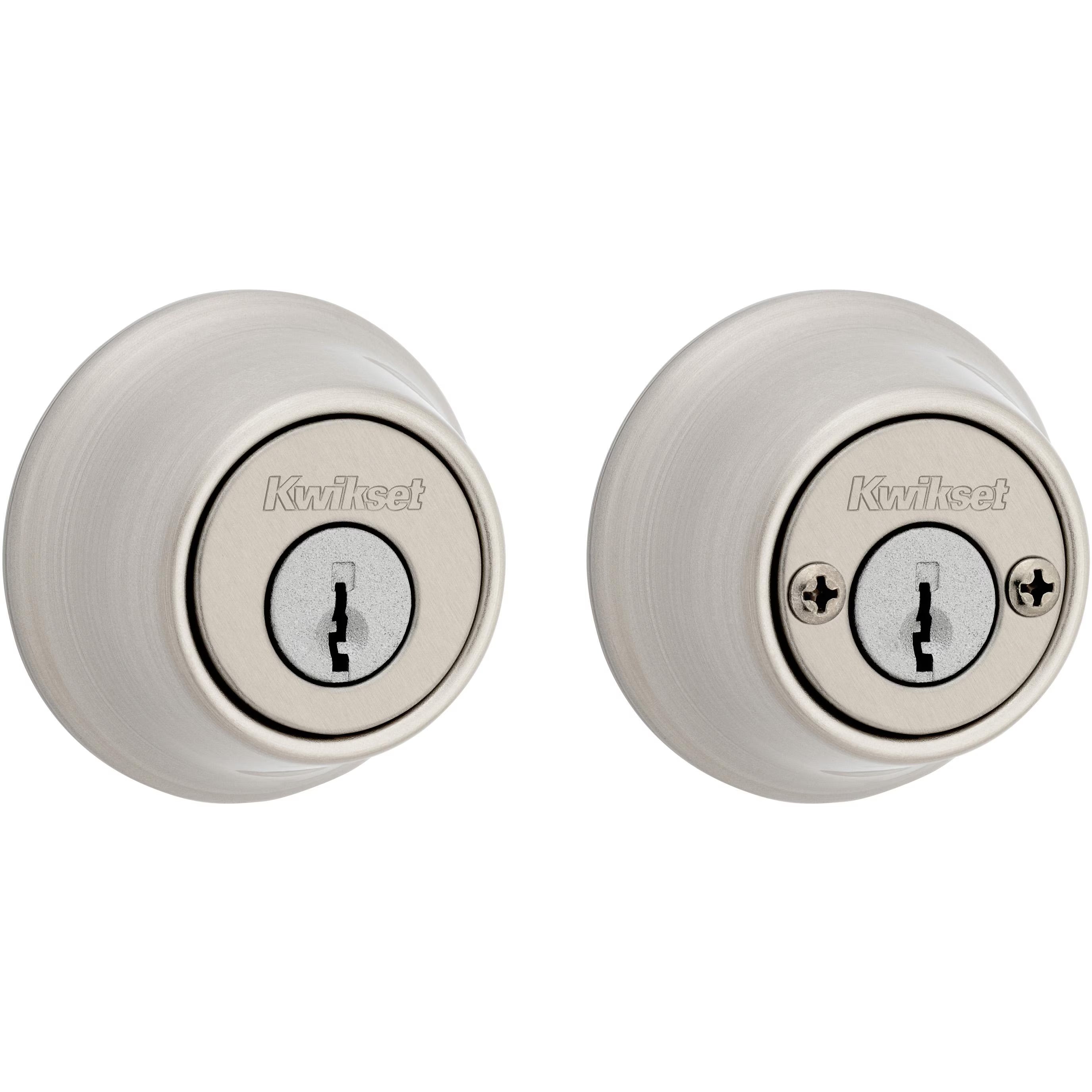 665 15 6AL STRKP K3 2-Cyl Deadbolt - Satin Nickel