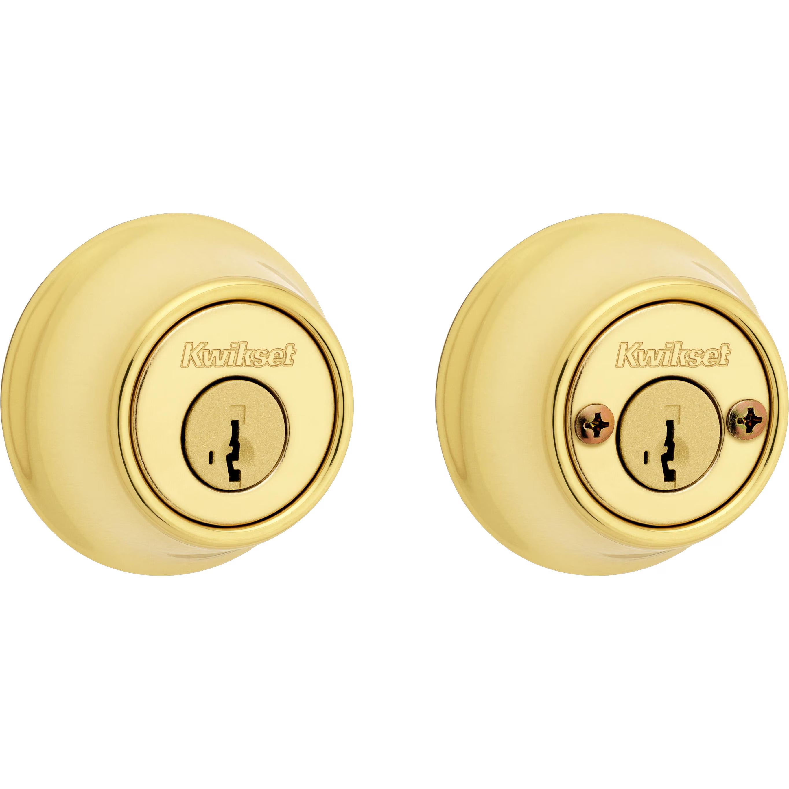 665 3 SMT 6AL STRKP K3 2-Cyl Deadbolt - Polished Brass