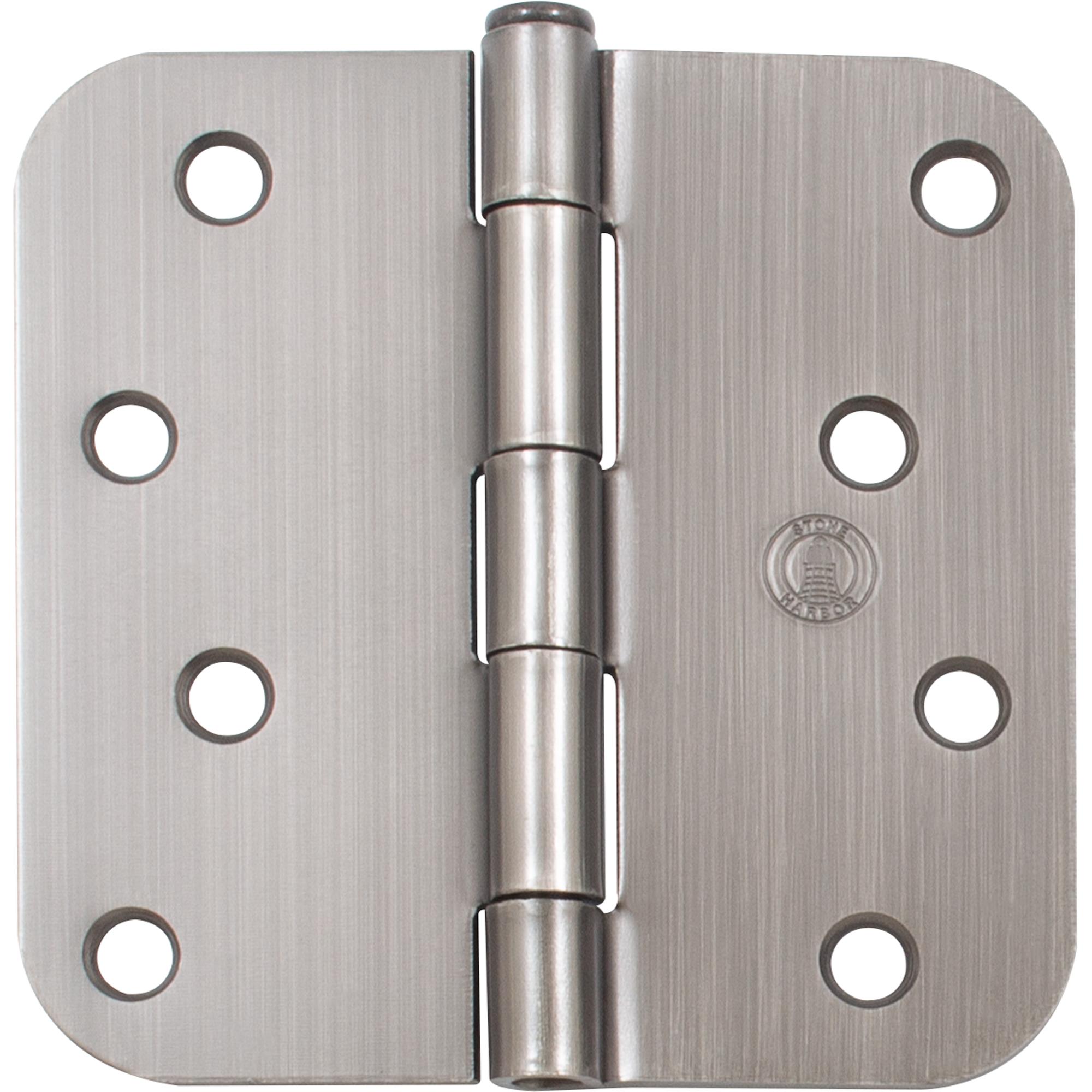 Stone Harbor Hardware Standard Hinge, 4 Inches, 5/8" Radius Corner, Bulk Pack (100 Each), Antique Nickel