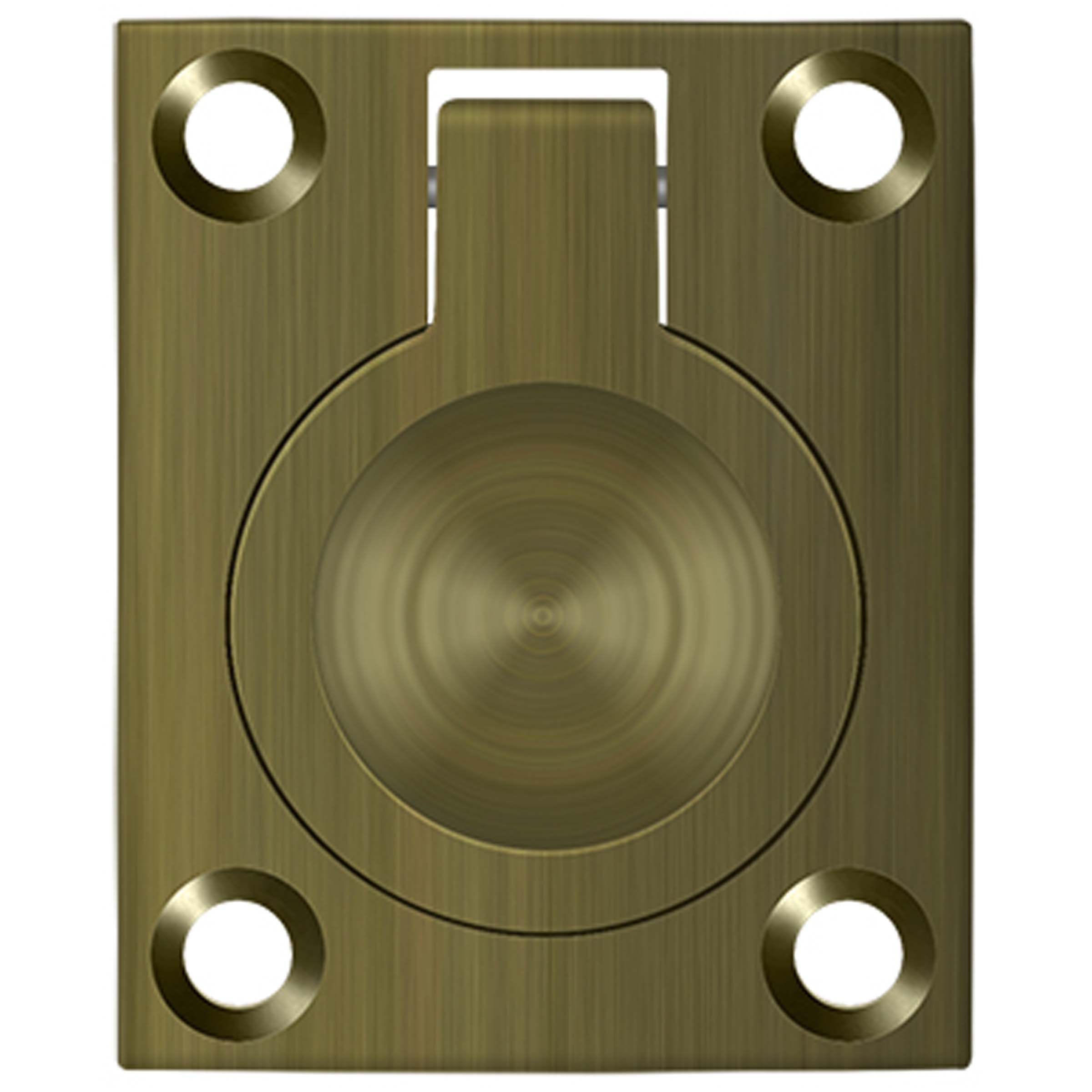 Deltana FRP175U5 1 3/4-Inch x 1 3/8-Inch Solid Brass Flush Ring Pull