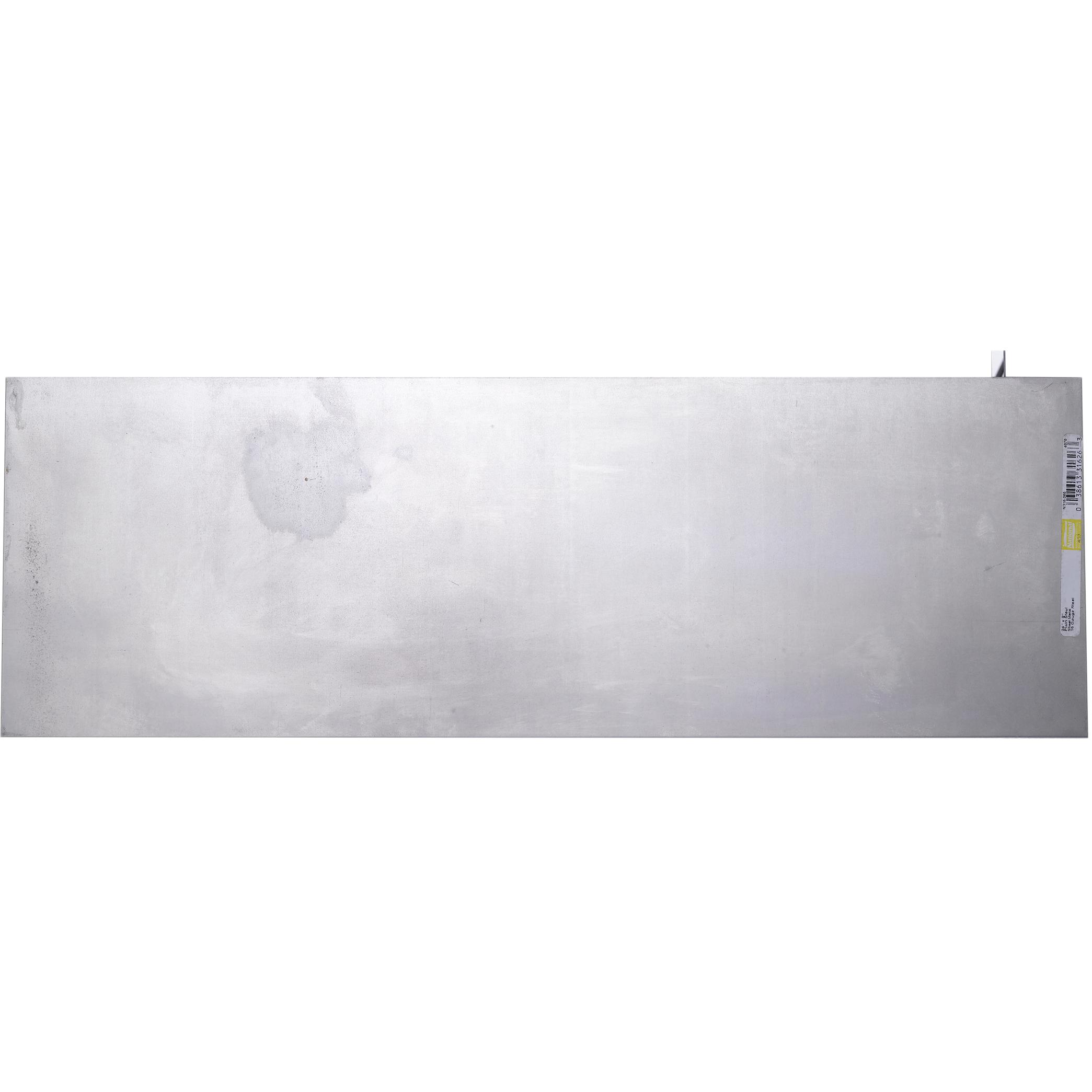 4075BC 8" x 24" 16 Gauge Sheet Metal - Plain Steel
