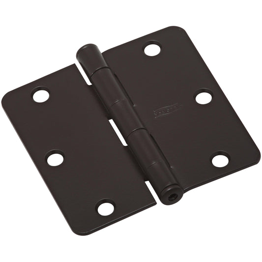 National Hardware - V512RC 3-1/2" 1/4R Hinge 3/pk - Oil-Rubbed Bronze