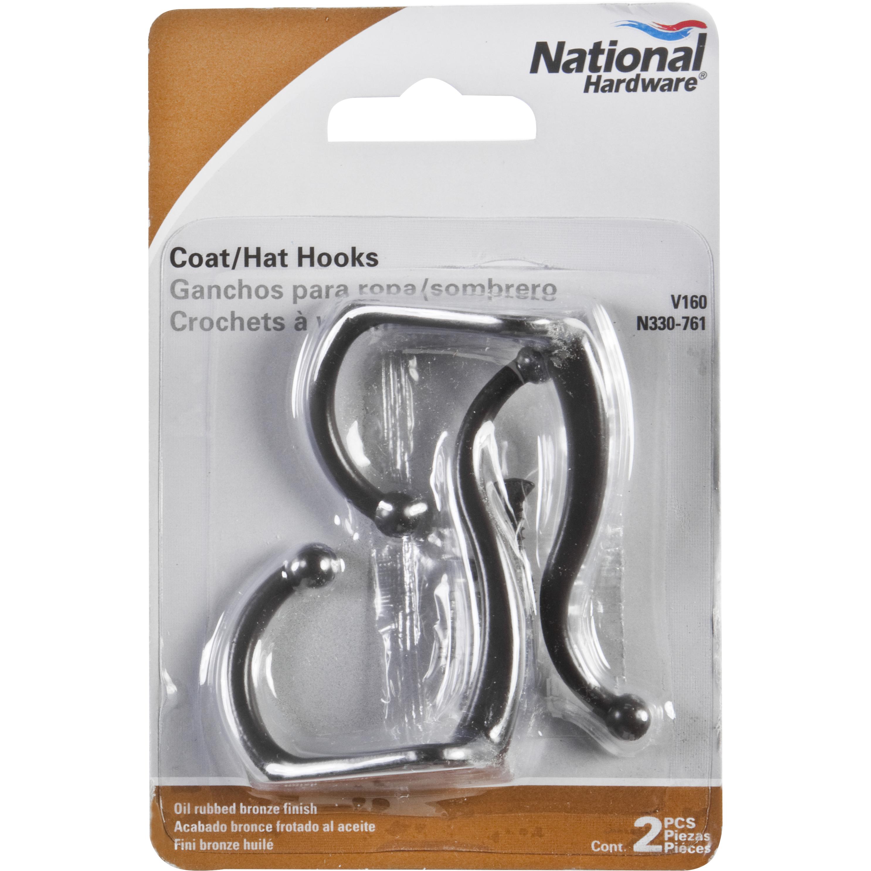 V160 Coat & Hat Hook 2/pk - Oil-Rubbed Bronze
