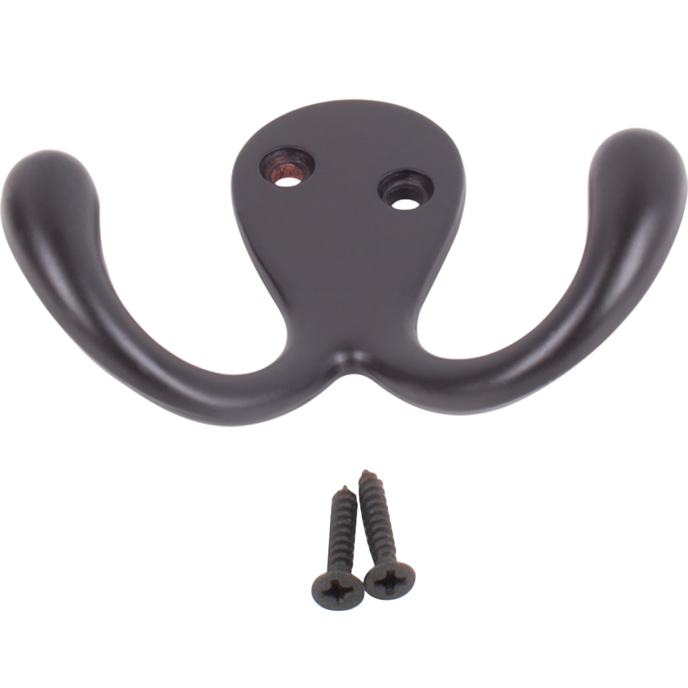 Double Robe Hook, 2-1/8" High, 1" Projection