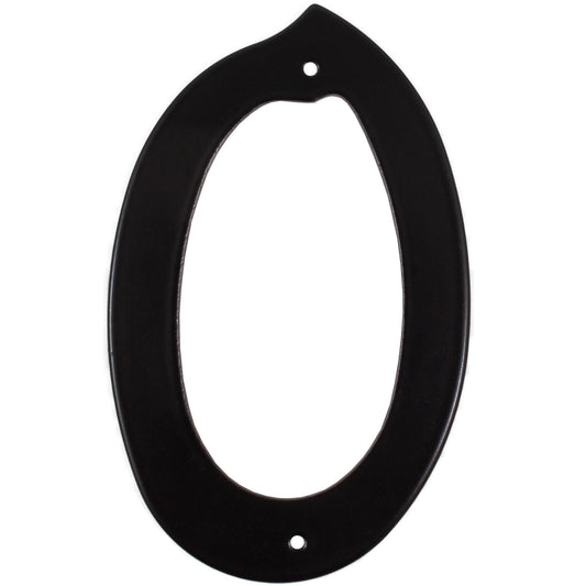 Stone Harbor Hardware Smooth House Number, #0, 4 Inches, Matte Black