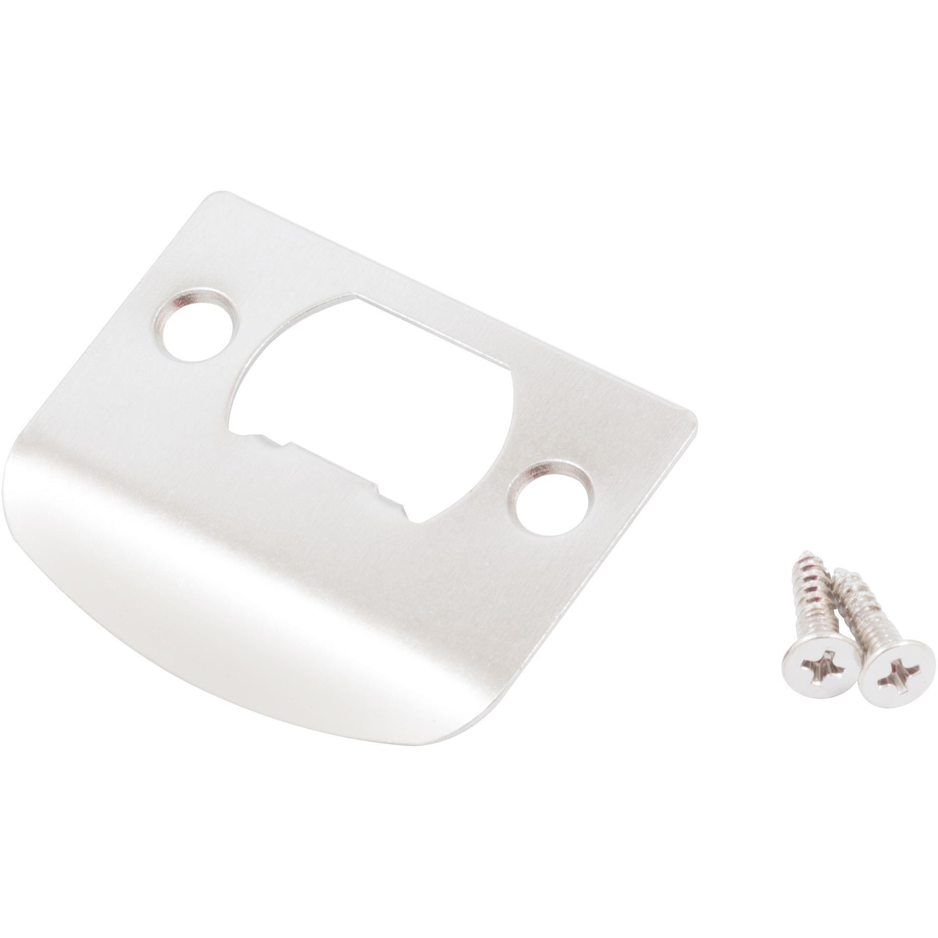Full Lip 1/4" Round Corner or Square  Strike Plate, 2-1/4 Inches, 1-5/8" Center-to-Center