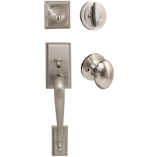 Stone Harbor Hardware Willow Park Handleset, Springhill Interior Trim, KW Keyway, Satin Nickel