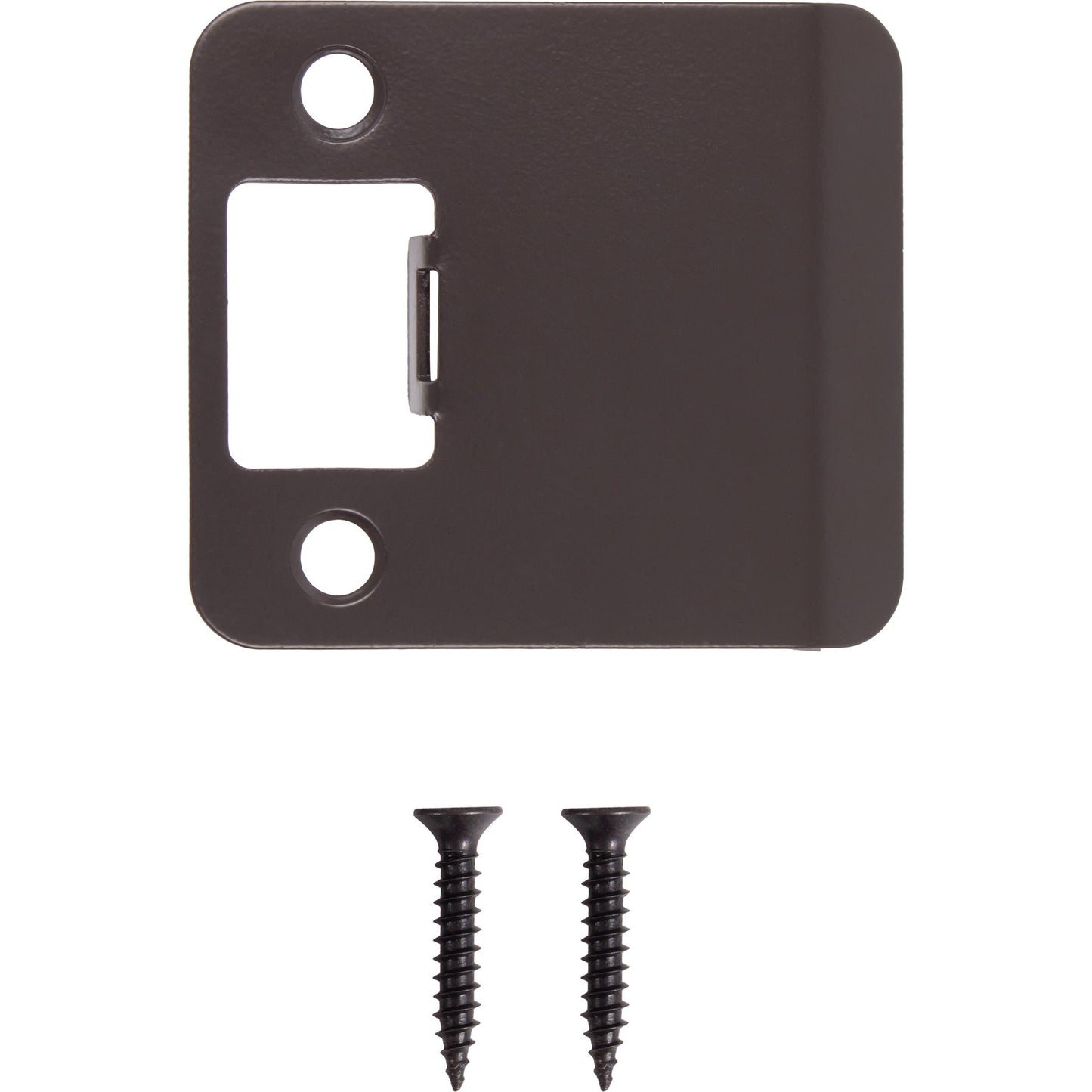 Stone Harbor Hardware Round Corner Extended Lip Strike Plate, 2-1/4" x 2", (2-1/2" Overall Length), Oil-Rubbed Bronze