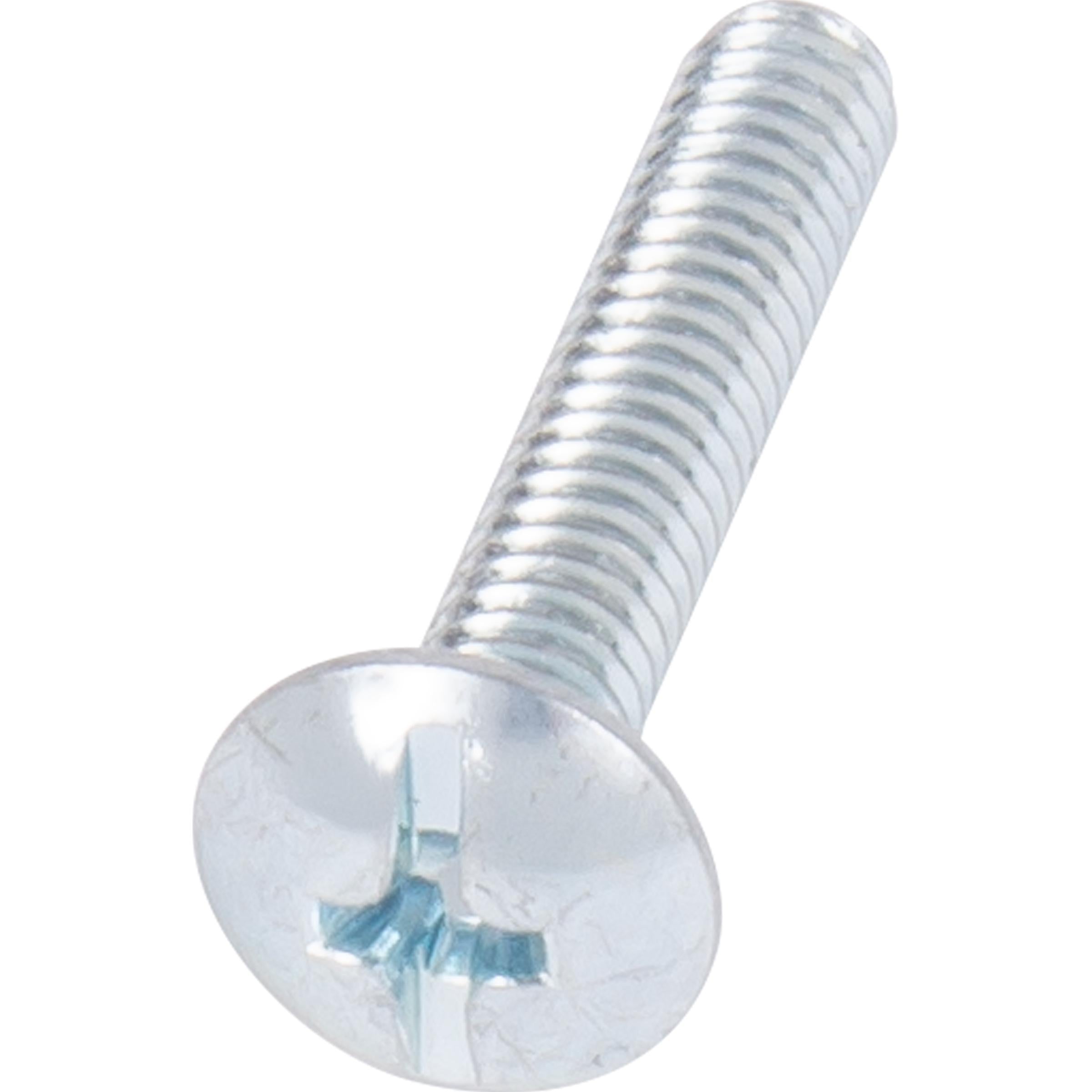 Truss Head Cabinet Knob Screws, 100-Pack, Zinc-Plated