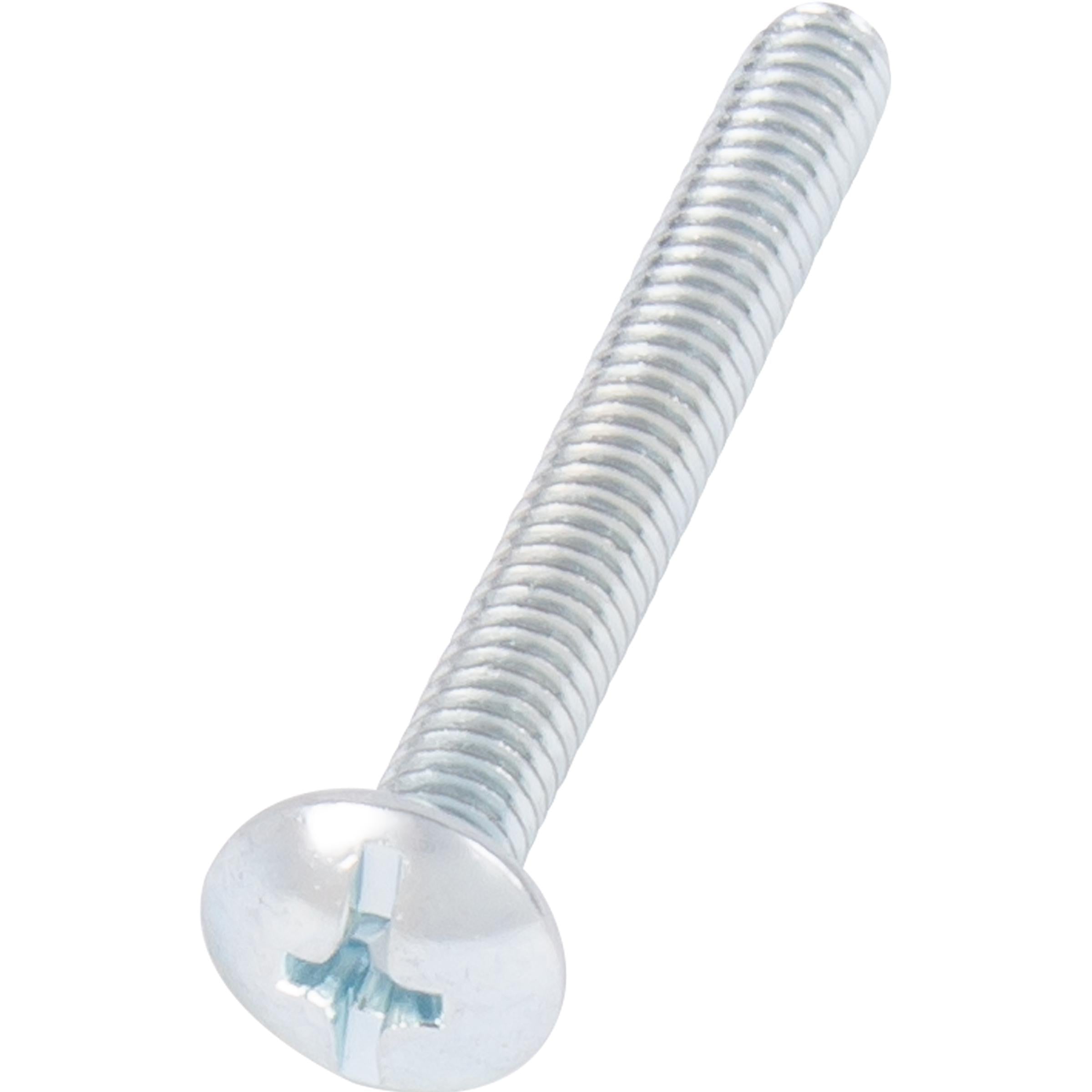Truss Head Cabinet Knob Screws, 100-Pack, Zinc-Plated