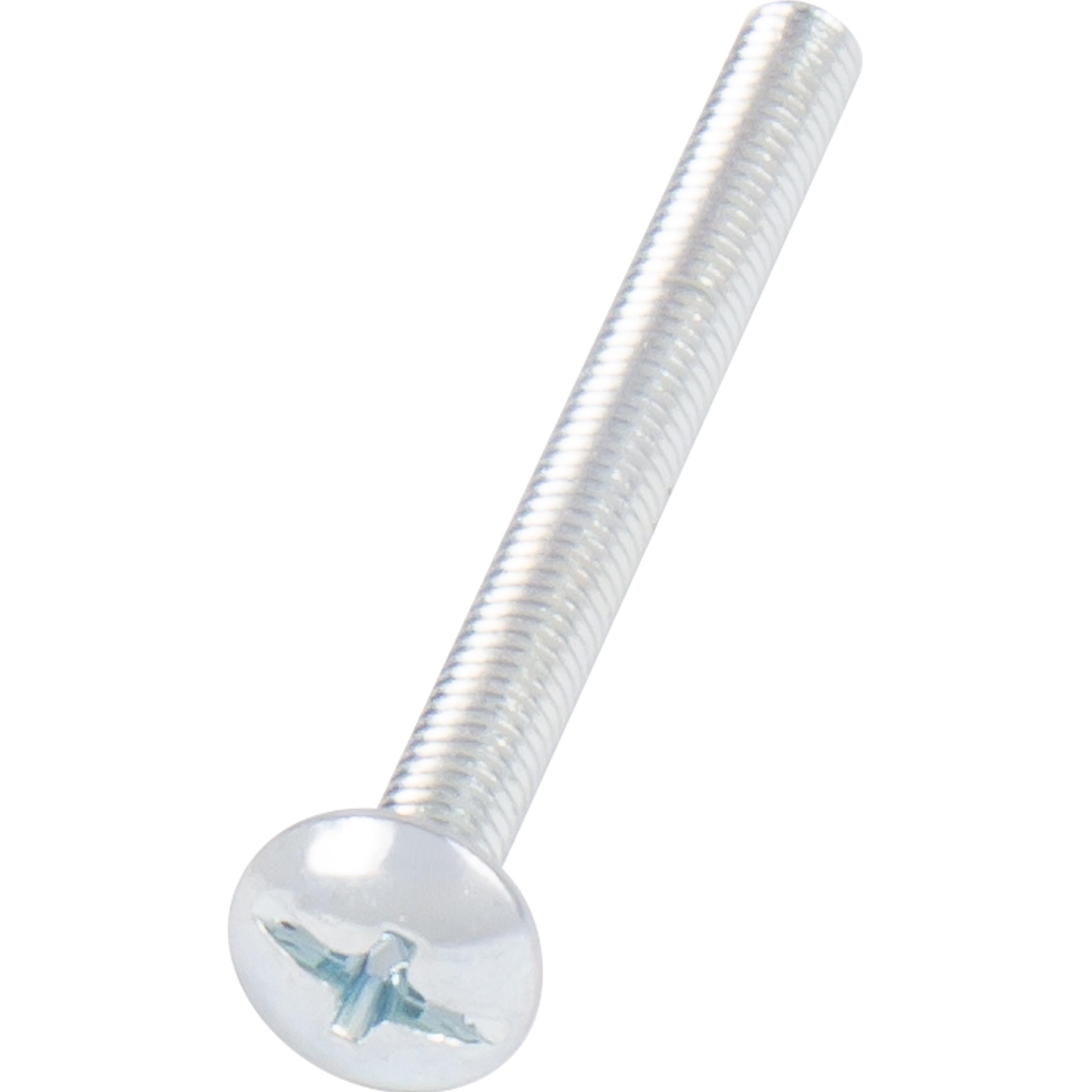 Truss Head Cabinet Knob Screws, 100-Pack, Zinc-Plated