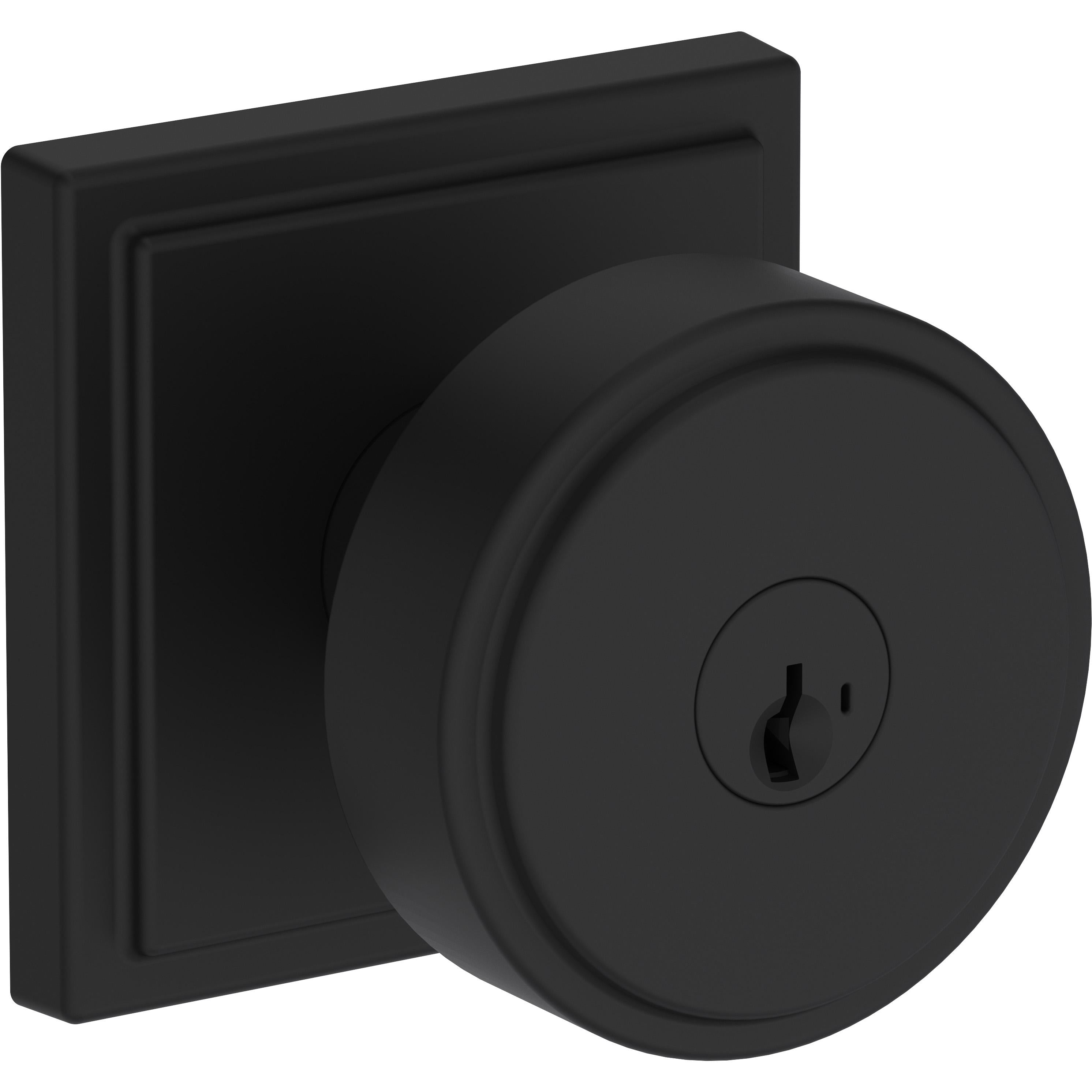 Vashon / Stepped Square Rose - Satin Black
