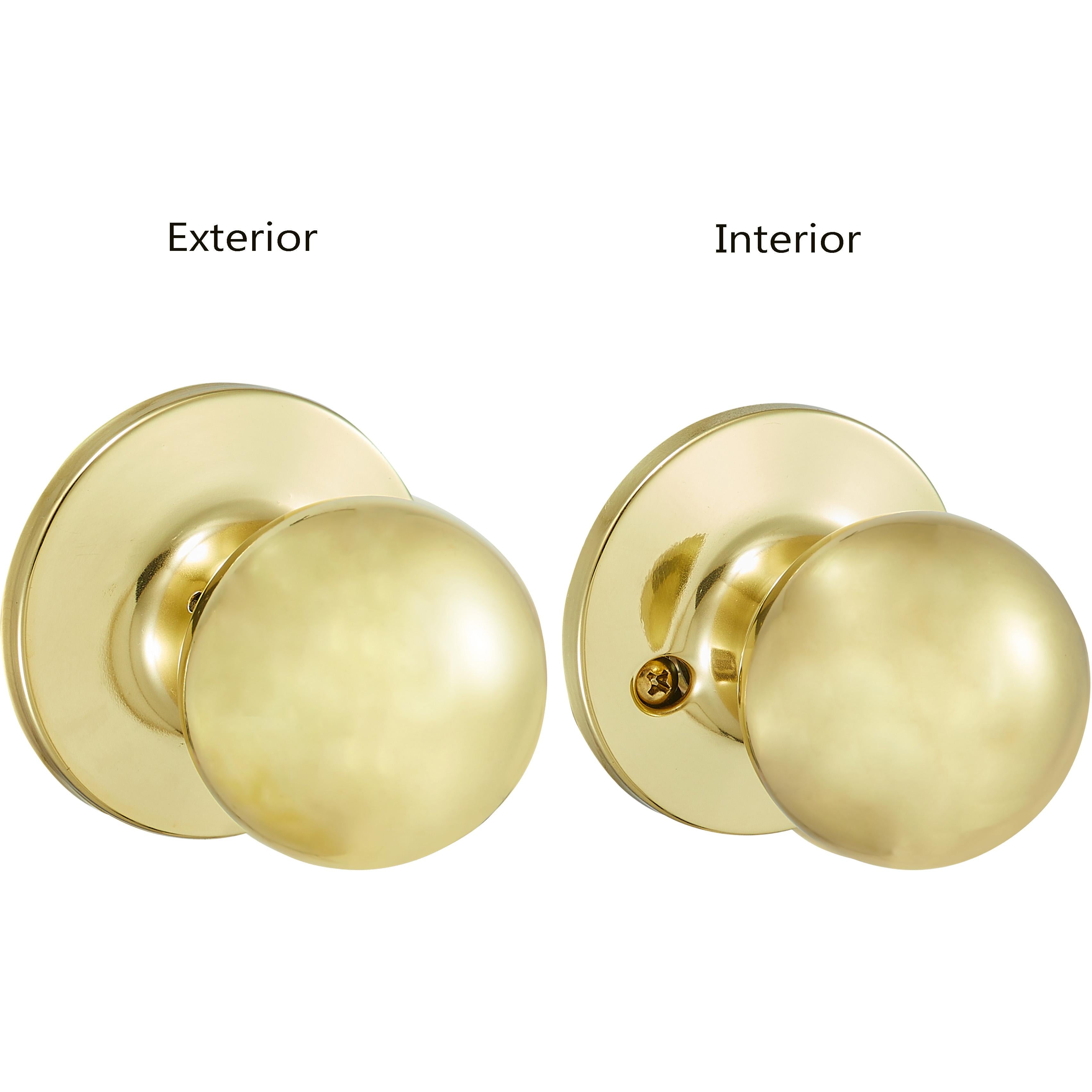 Safe Lock - Regina Knob - Polished Brass