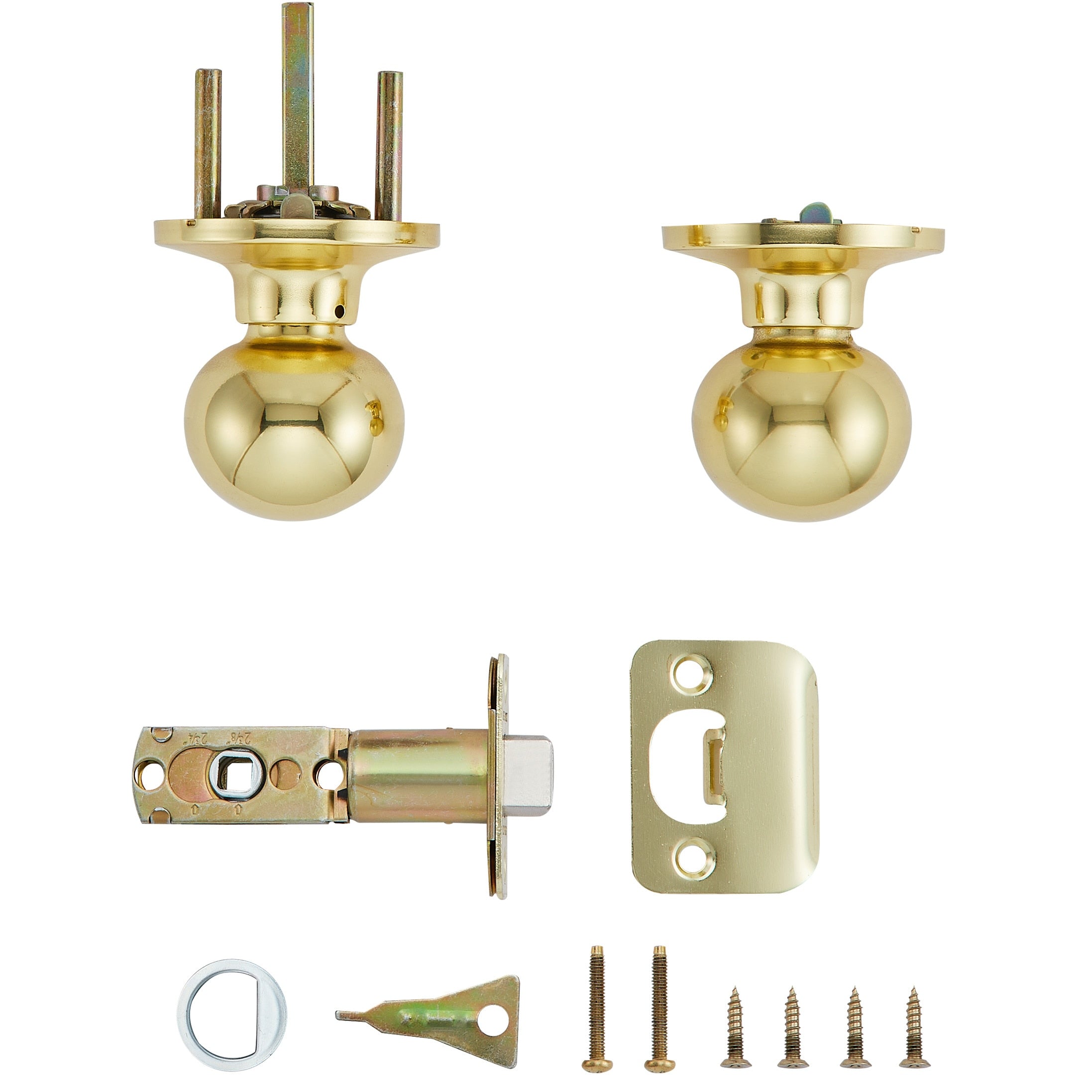Safe Lock - Regina Knob - Polished Brass