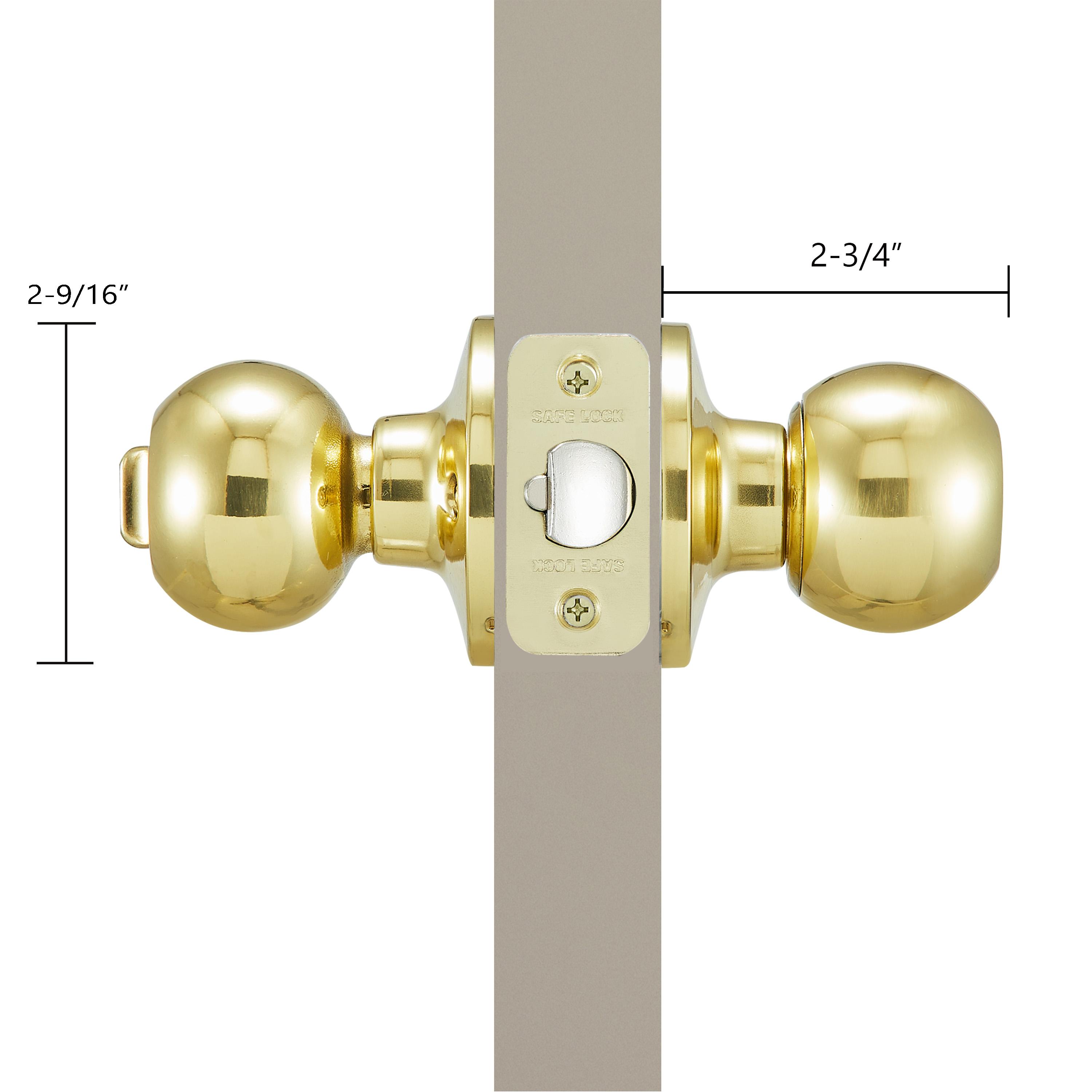 Safe Lock - Regina Knob - Polished Brass