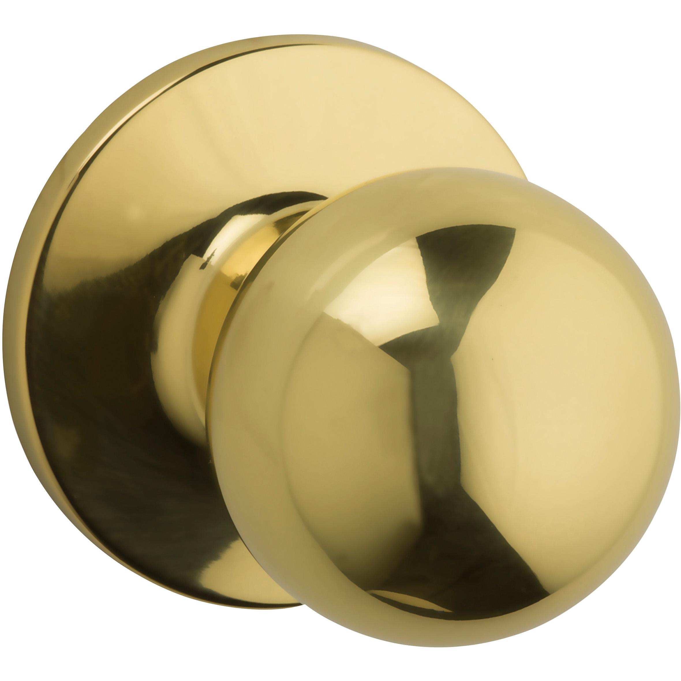 Safe Lock - Regina Knob - Polished Brass