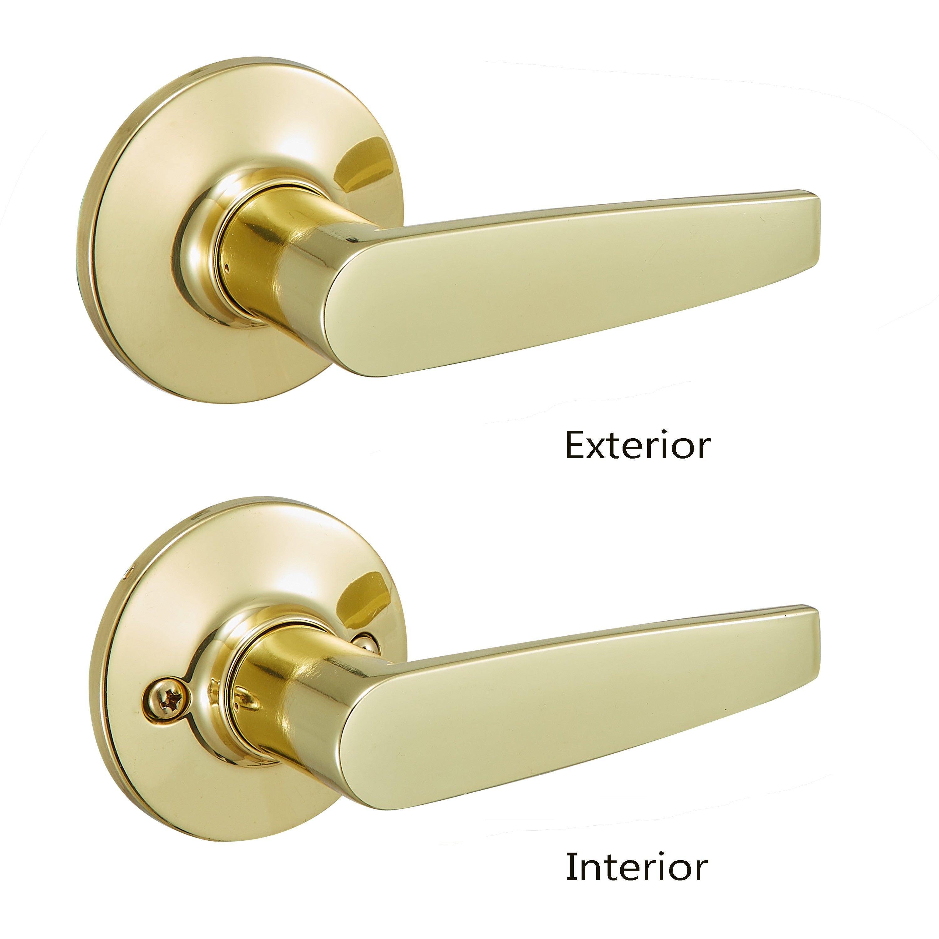 Safe Lock - Winston Lever - Polished Brass