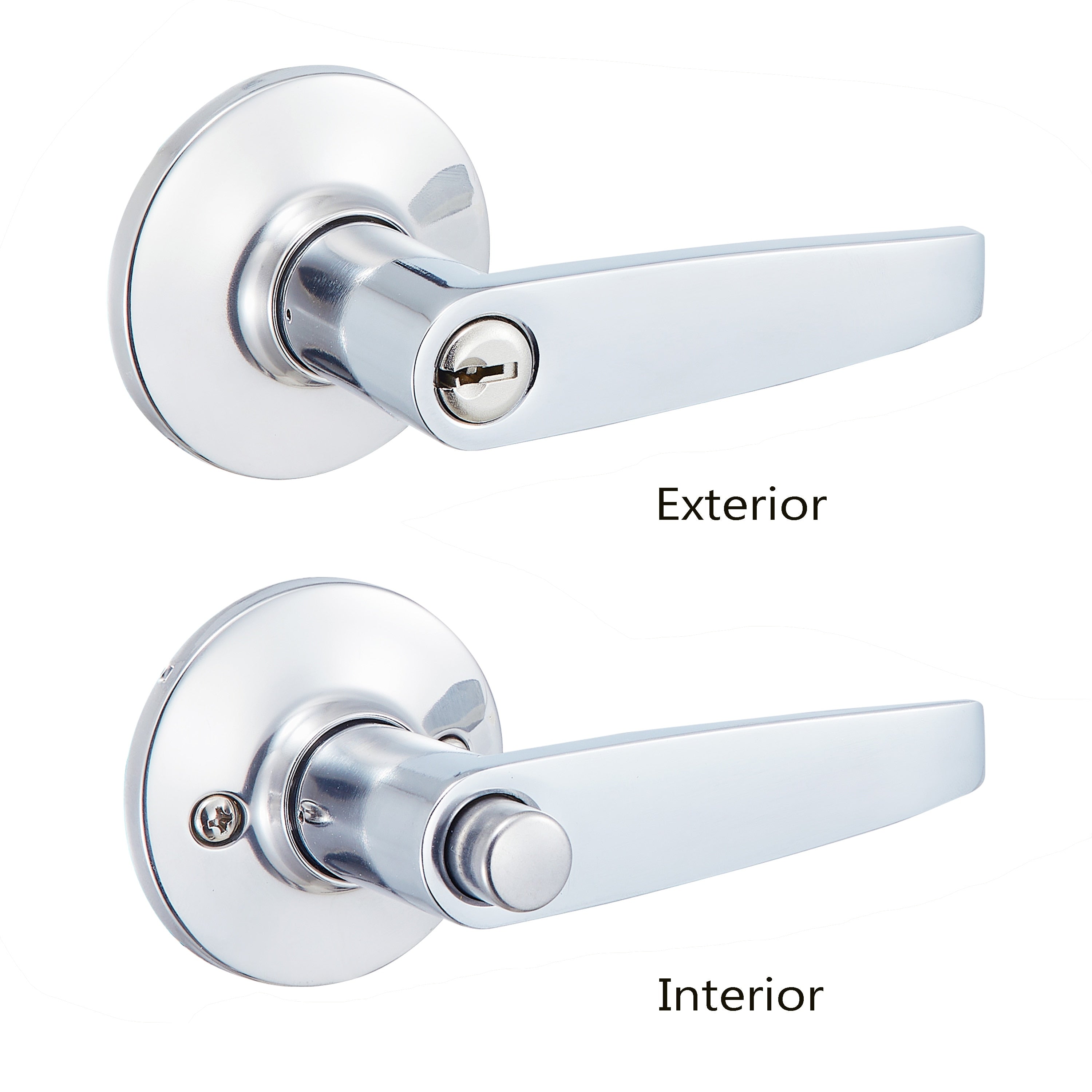 Safe Lock - Winston Lever - Polished Chrome