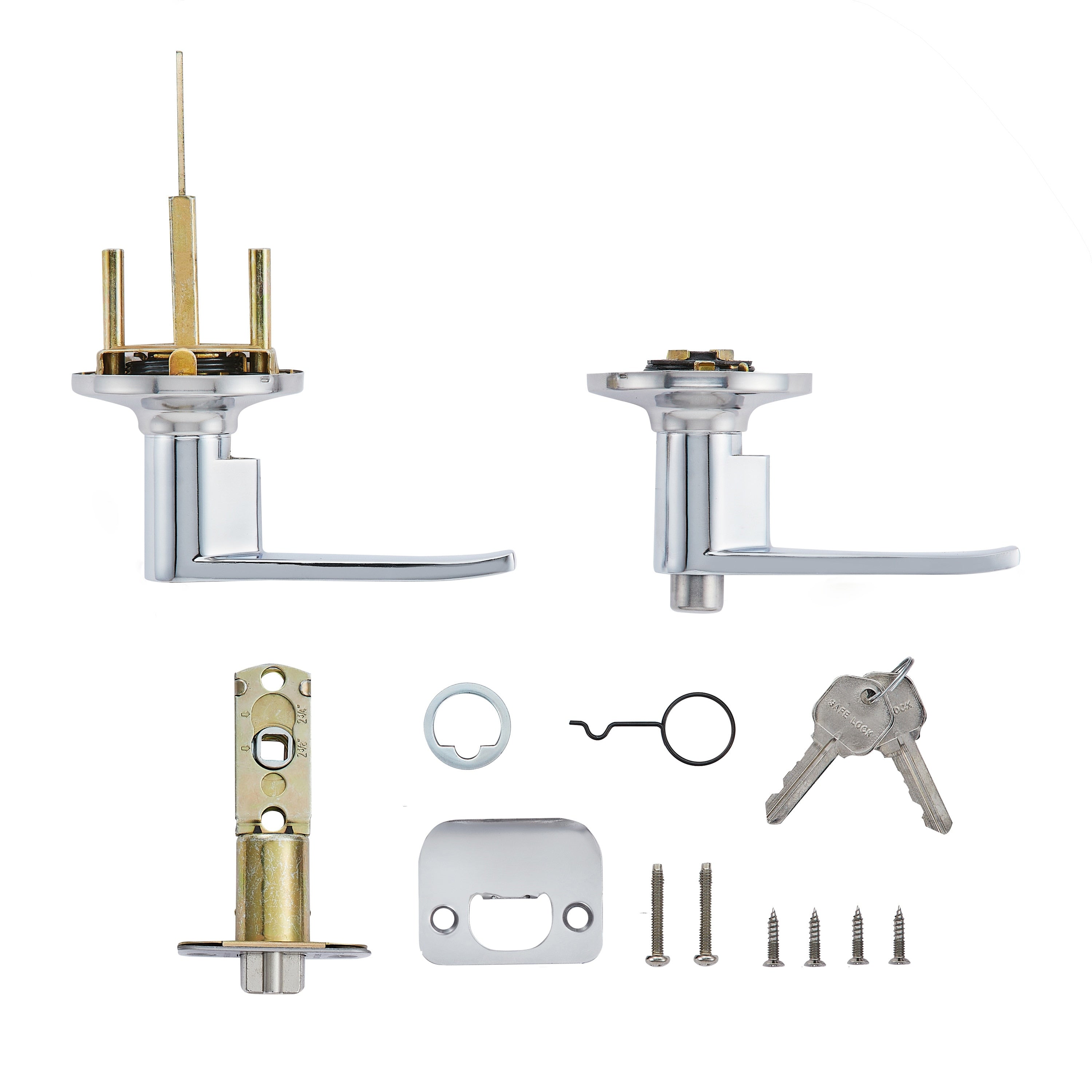 Safe Lock - Winston Lever - Polished Chrome