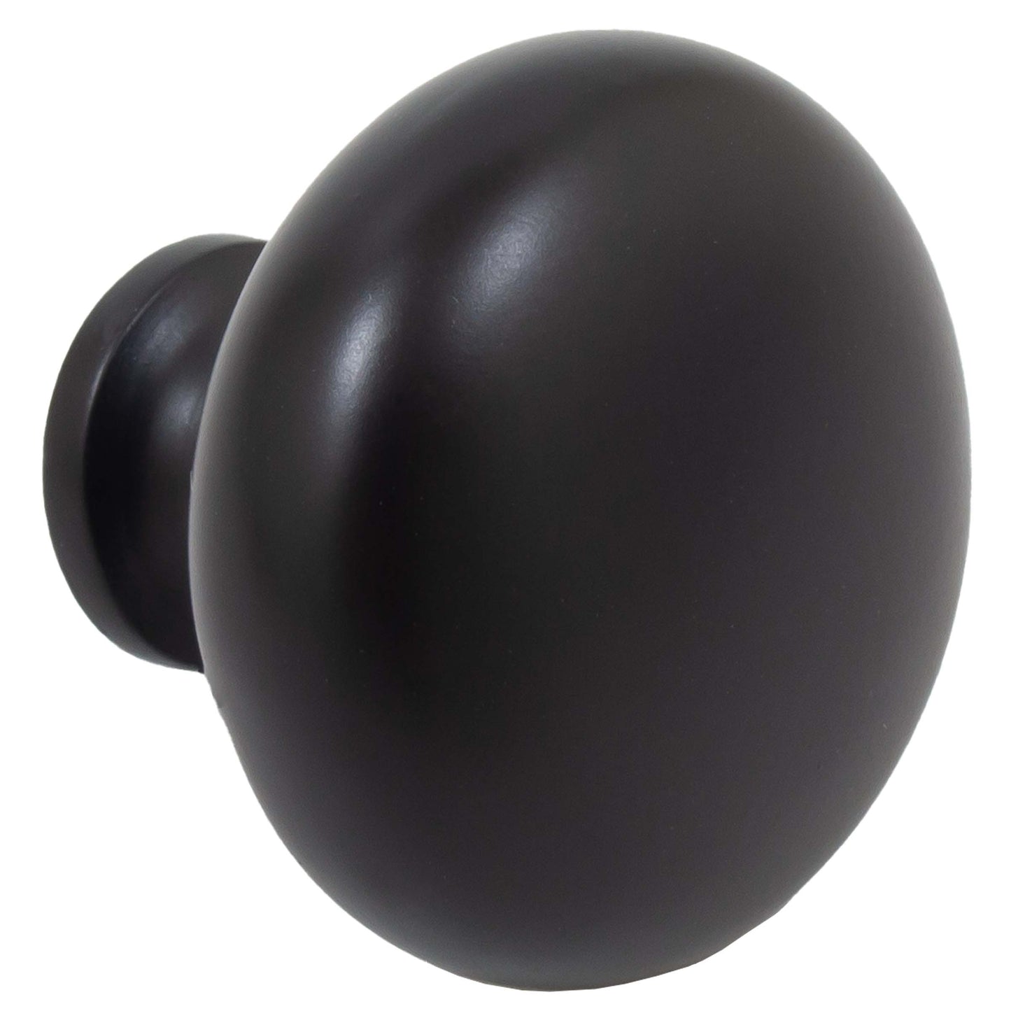 Stone Harbor Hardware Round Cabinet Knob, 1-1/4 Inches, Matte Black