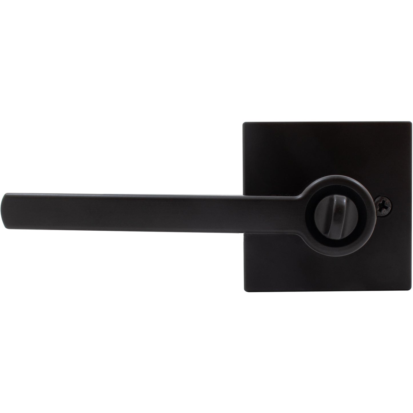 Stone Harbor Hardware Vienna Door Lever with Square Rosette, Entry Latch, KW Keyway, Matte Black