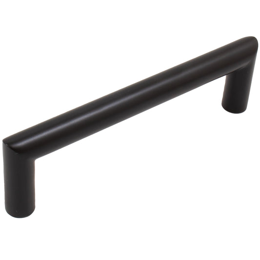 Stone Harbor Hardware Contemporary Round Cabinet Pull, 96 Millimeters, Stainless Steel Base Material, Matte Black