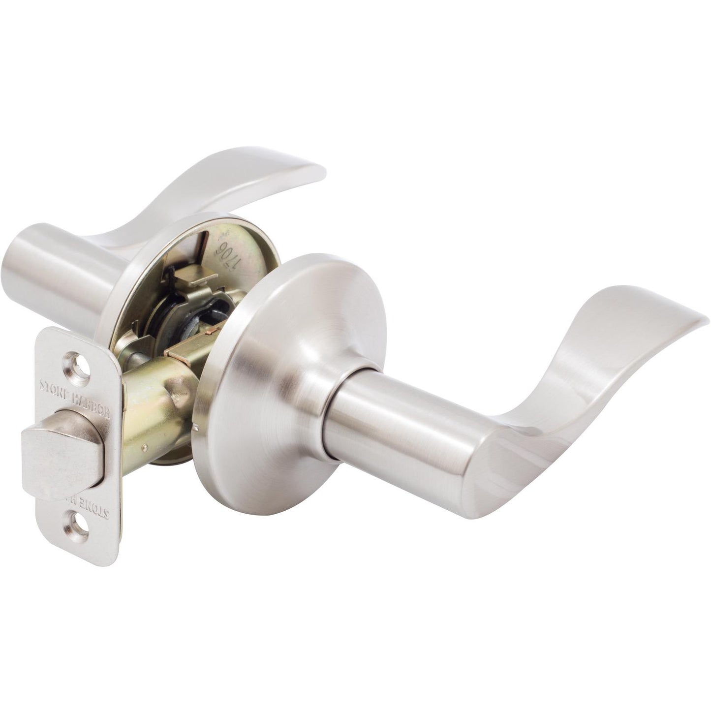 Stone Harbor Hardware Beaverton Door Lever, Passage (Hall/Closet) Latch, Satin Nickel