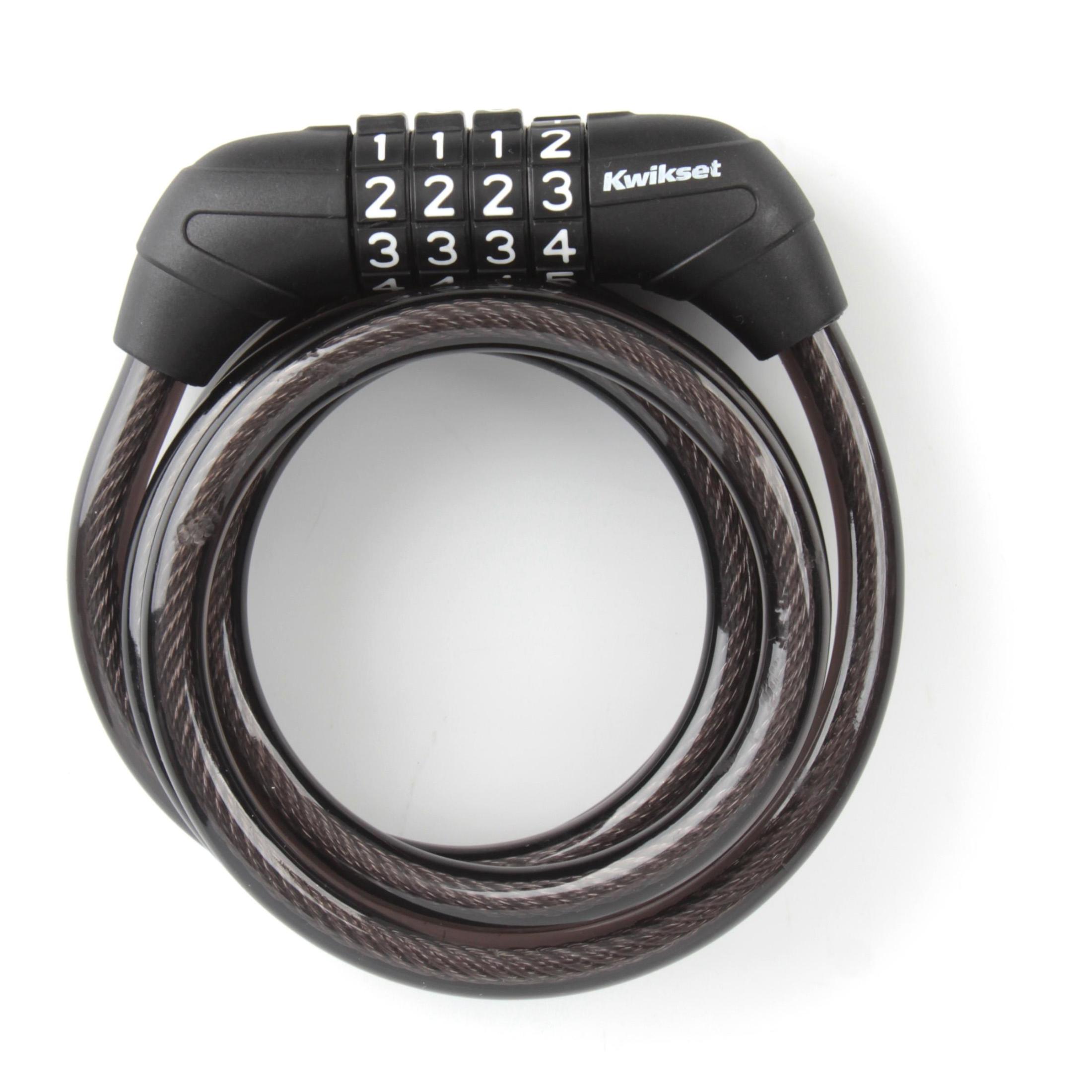 Kwikset 4' x 5/16" Combination Bicycle Cable Lock