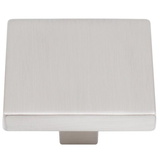 Stone Harbor Hardware Contemporary Square Cabinet Knob, 1-1/2 Inches, Zinc Base Material, Satin Nickel