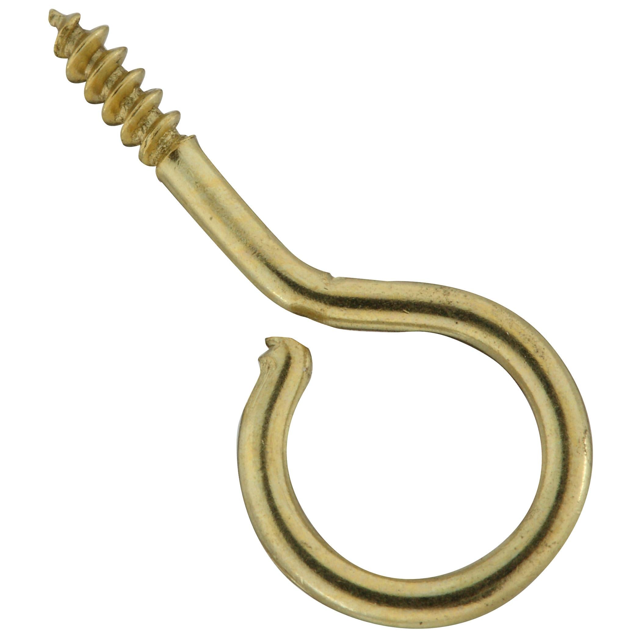 V2015 #14 x 1-1/16" Screw Eye 6/pk - Polished Brass