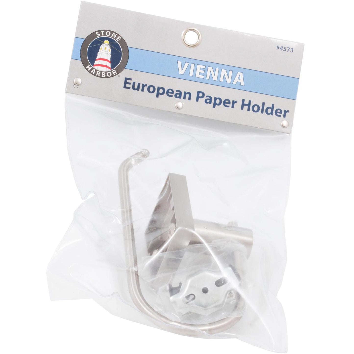 Stone Harbor Hardware Vienna European Toilet Paper Holder, Satin Nickel