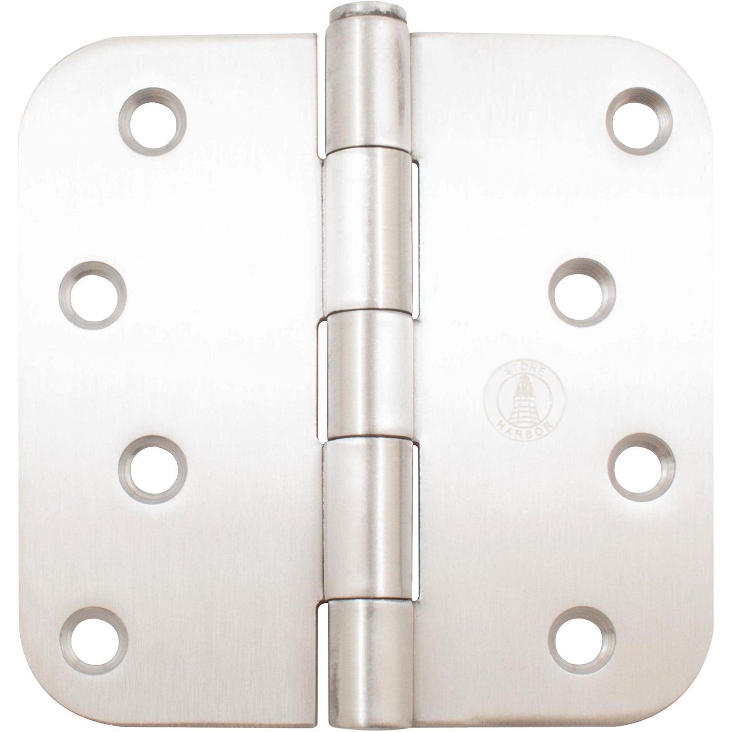Stone Harbor Hardware Standard Hinge, 4 Inches, 5/8" Radius Corner, Bulk Pack (100 Each), Satin Stainless Steel