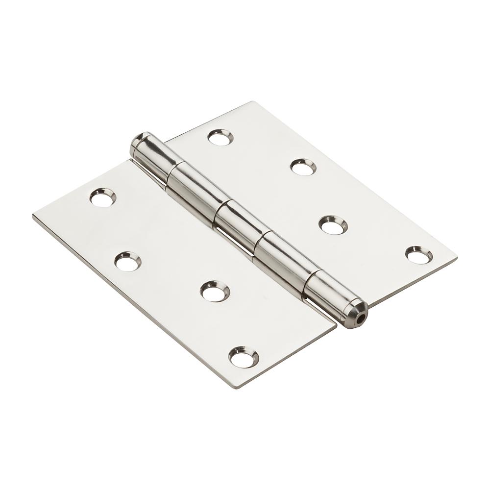 V514 4" SQR Standard Hinge 1/pk - Stainless