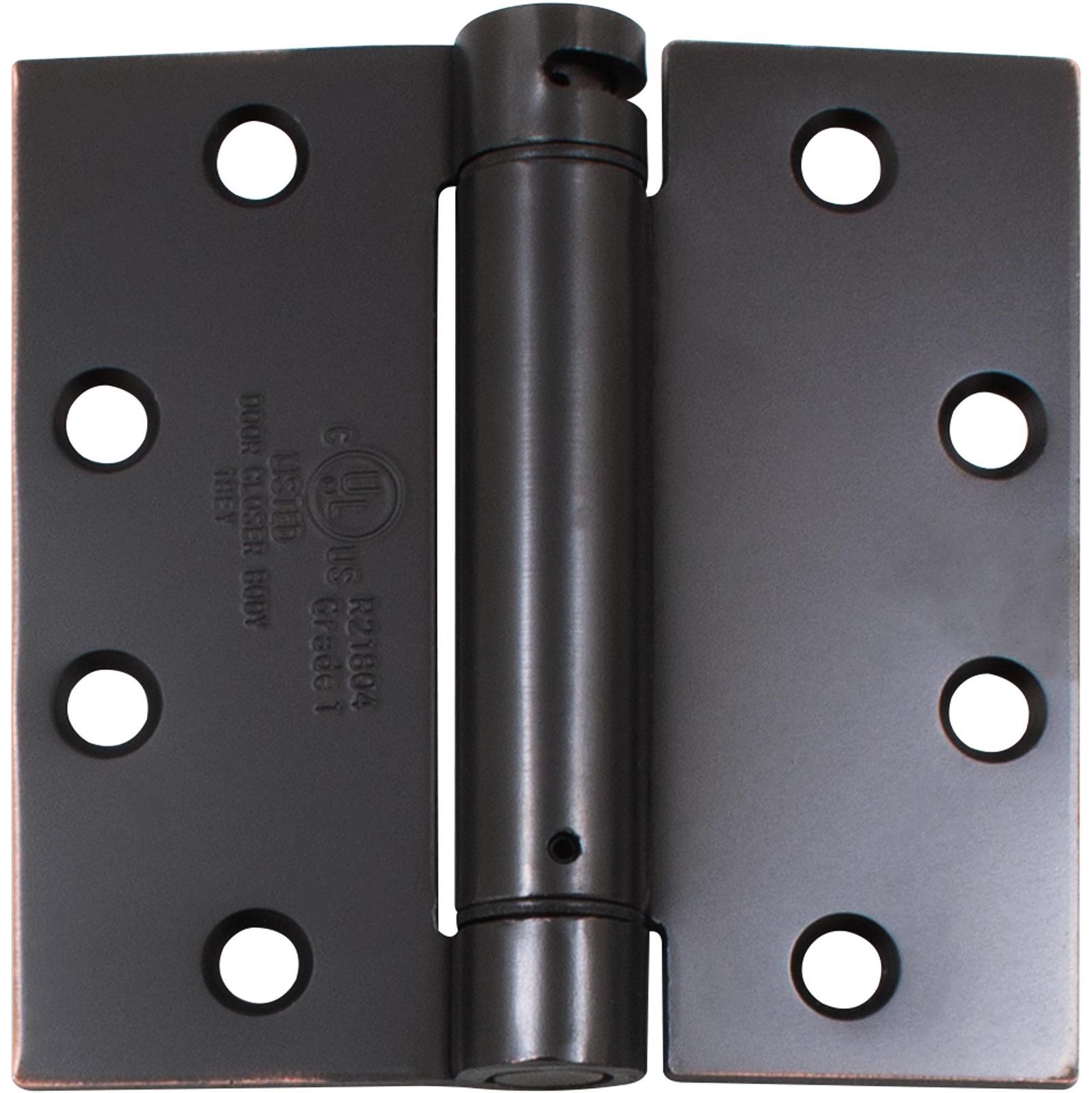 Stone Harbor Hardware Commercial Grade Self-Closing Door Hinge, 4-1/2 Inches, Square Corner, .134 Gauge, Oil-Rubbed Bronze