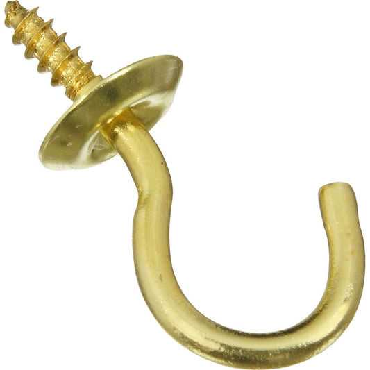 VS2021 3/4" Cup Hook 50/pk - Polished Brass