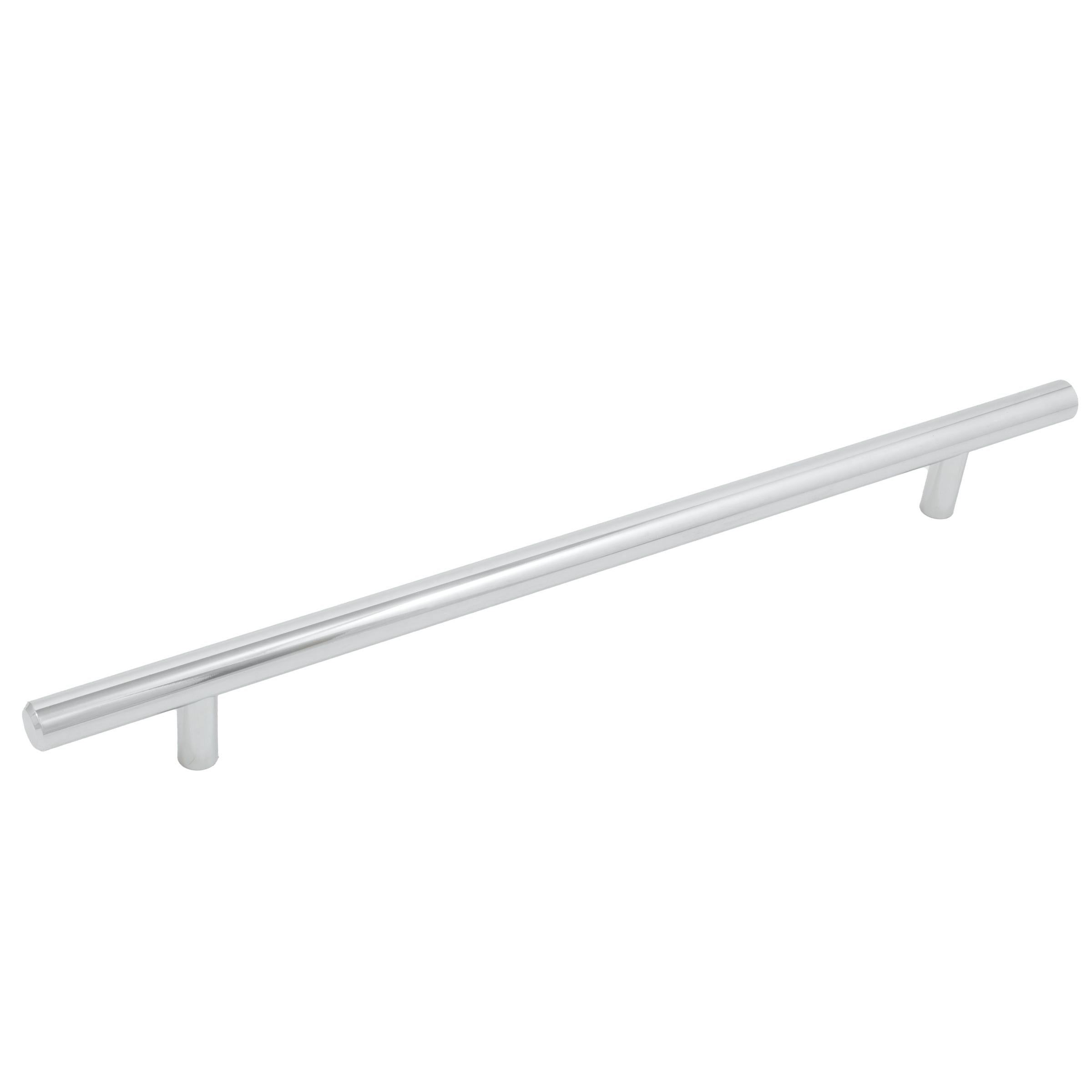 Stone Harbor Hardware Bar Cabinet Pull, 224 Millimeters, 304mm Overall Length, Polished Chrome