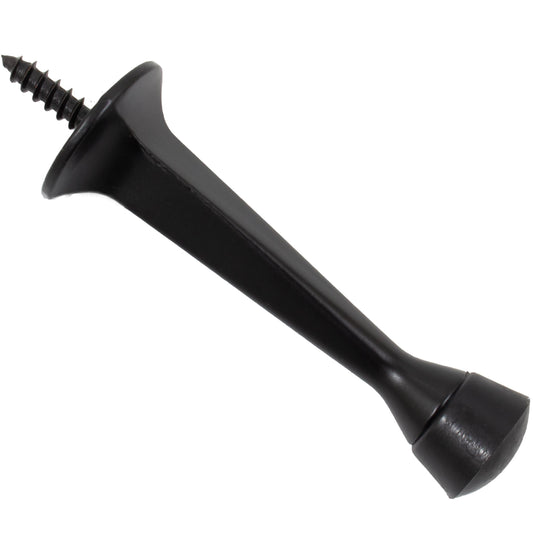 Stone Harbor Hardware Standard-Duty Solid Door Stop, 3 Inches, Matte Black