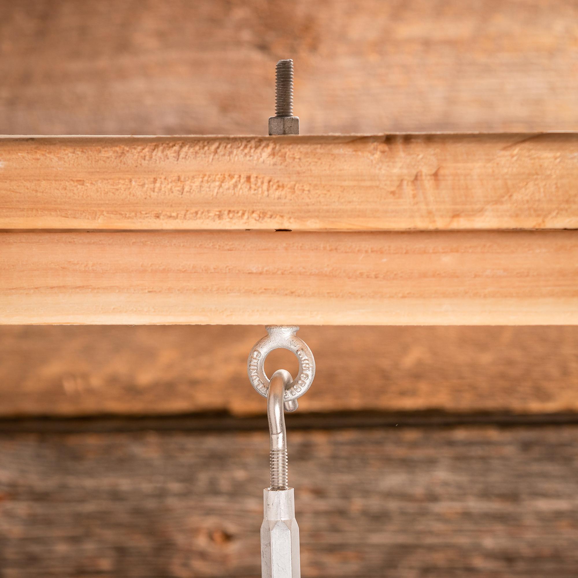 3260BC 1/2" x 10" Forged Eye Bolt with Shoulder - Galvanized