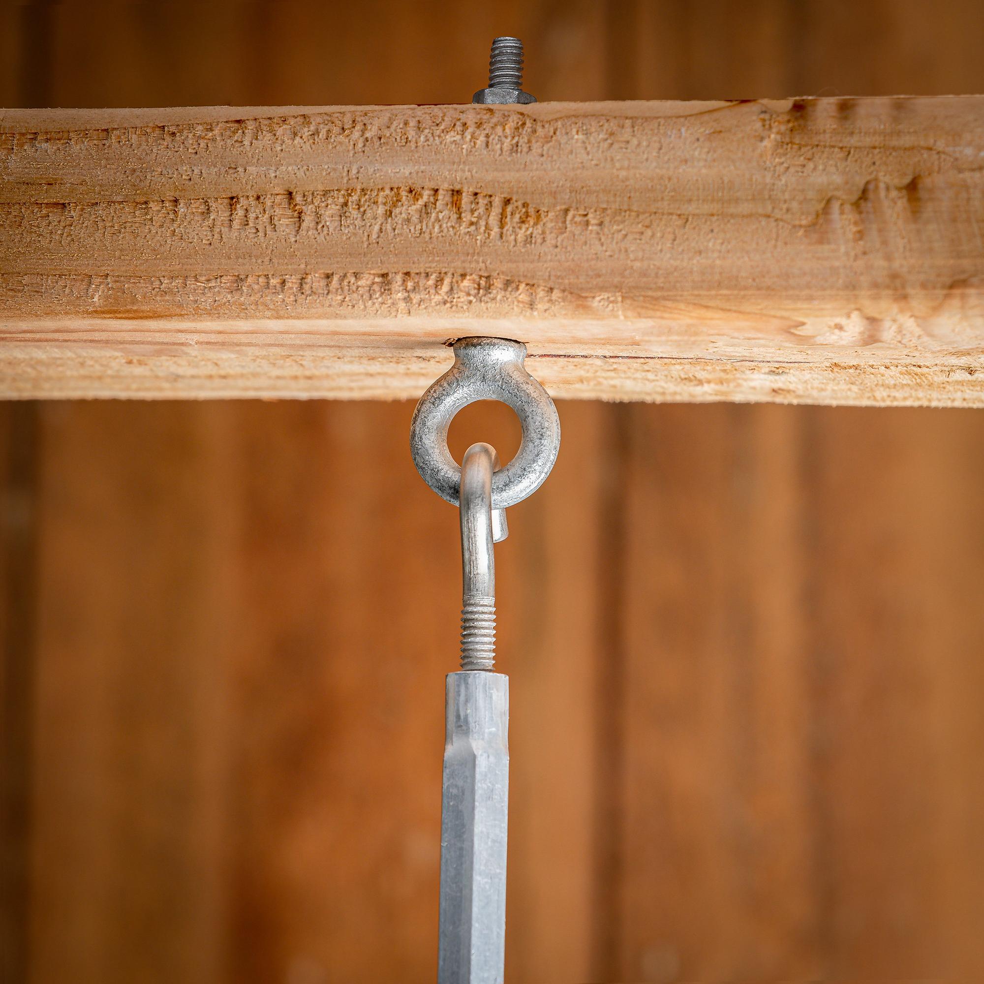 3260BC 1/4" x 2" Forged Eye Bolt with Shoulder - Galvanized