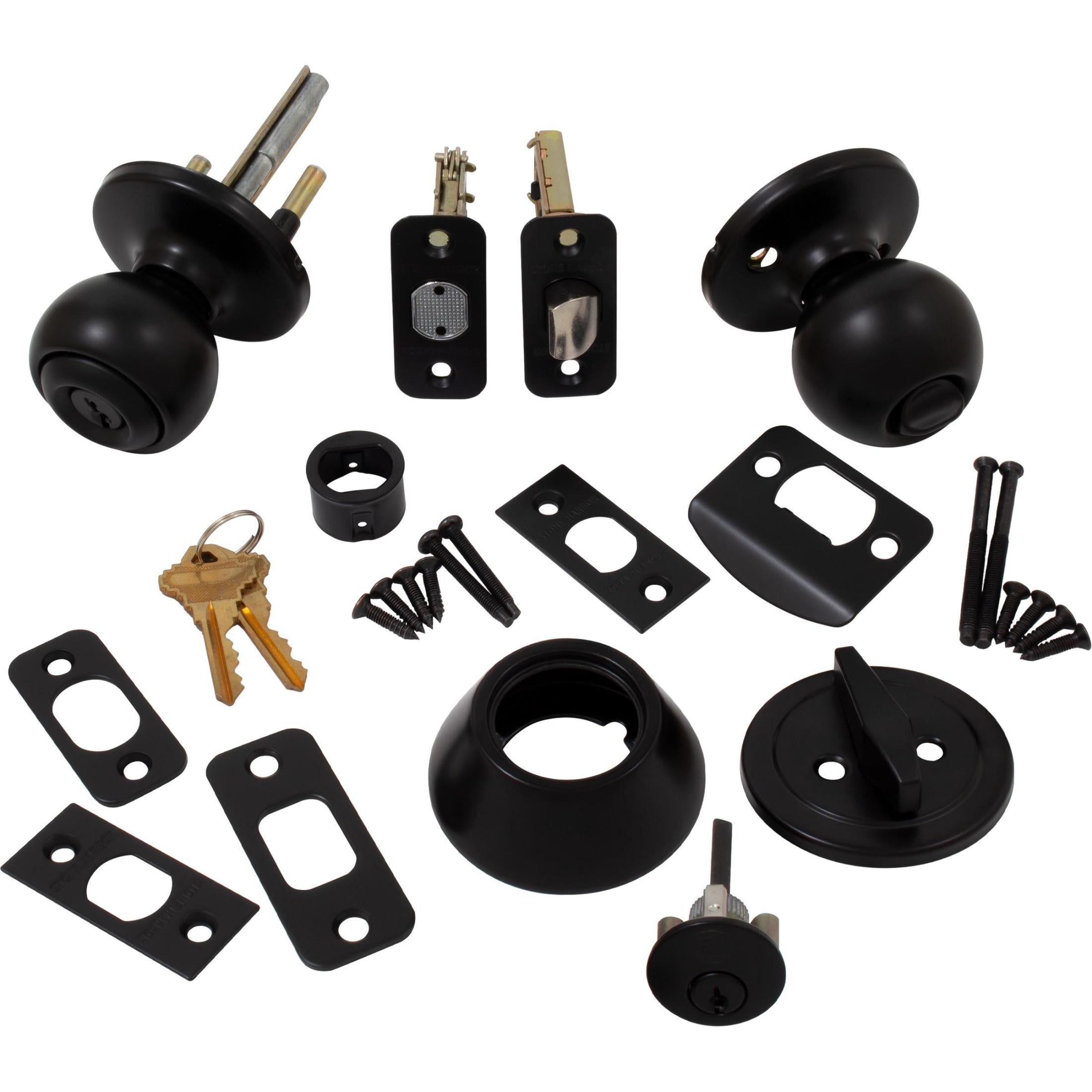 Ball Door Knob Entry /  Deadbolt Combo Pack