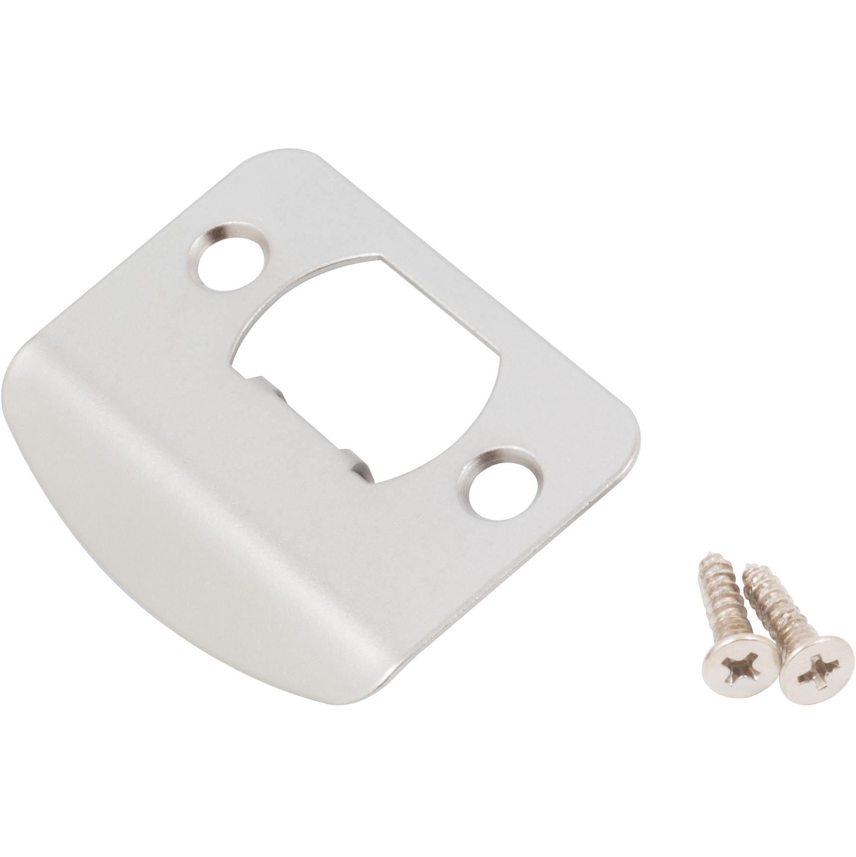Full Lip 1/4" Round Corner or Square  Strike Plate, 2-1/4 Inches, 1-5/8" Center-to-Center