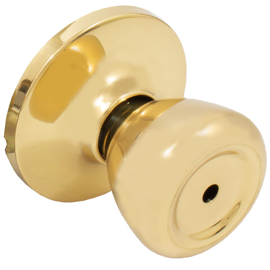 Stone Harbor Hardware Tulip Door Knob, Privacy (Bed/Bath) Latch, Polished Brass