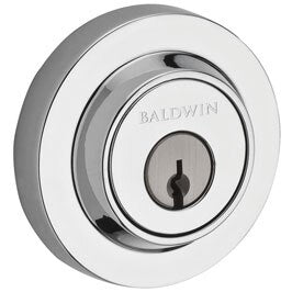 Contemporary Round 1-Cyl Deadbolt - Polish Chrome - Polished Chrome