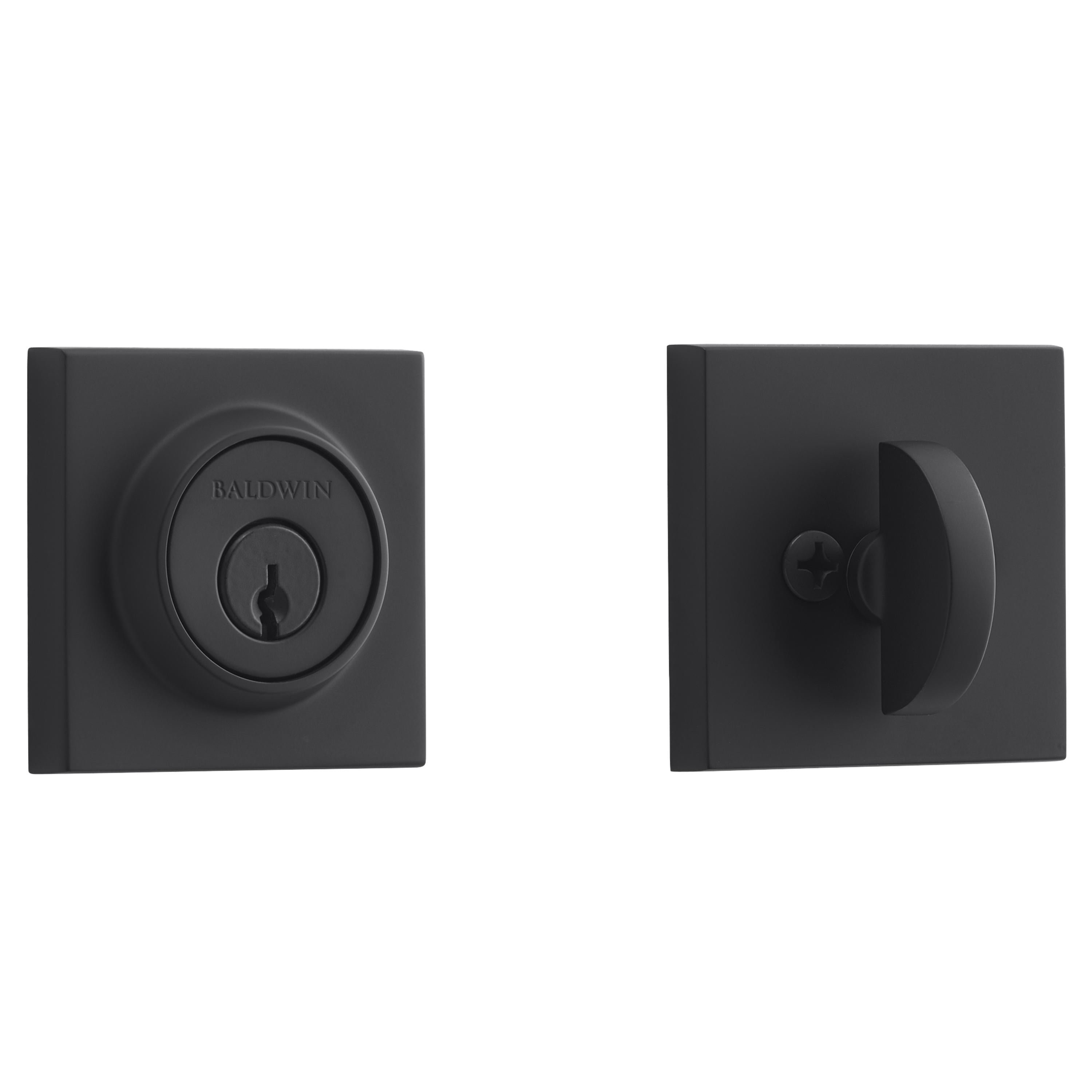 Contemporary Square 1-Cyl Deadbolt - Satin Black