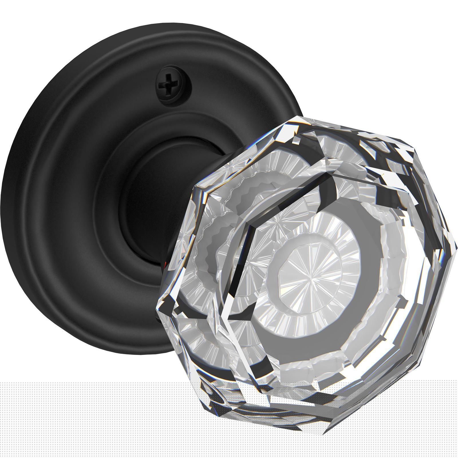 Crystal / Round - Satin Black