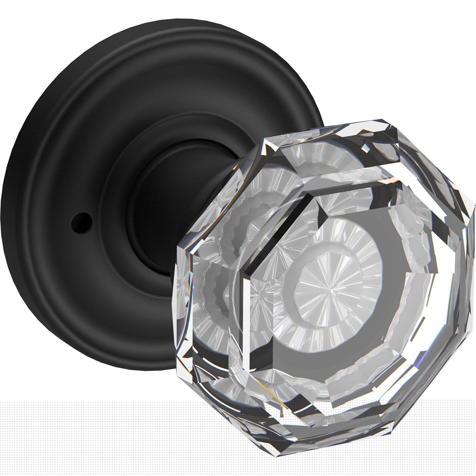 Crystal / Round - Satin Black