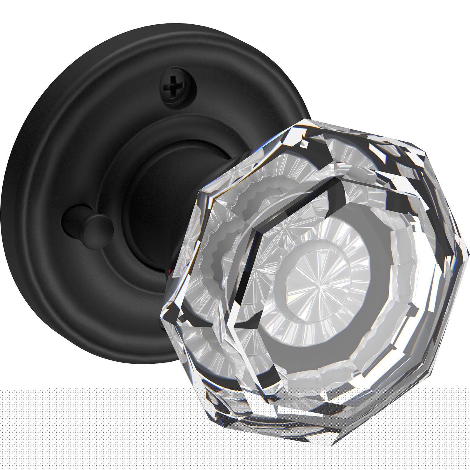Crystal / Round - Satin Black
