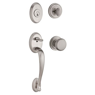 Columbus Handleset with Round - Satin Nickel