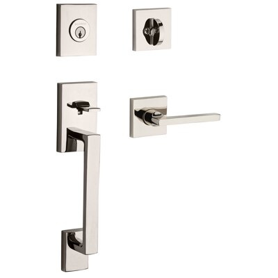 La Jolla Handleset with Square - Polished Nickel